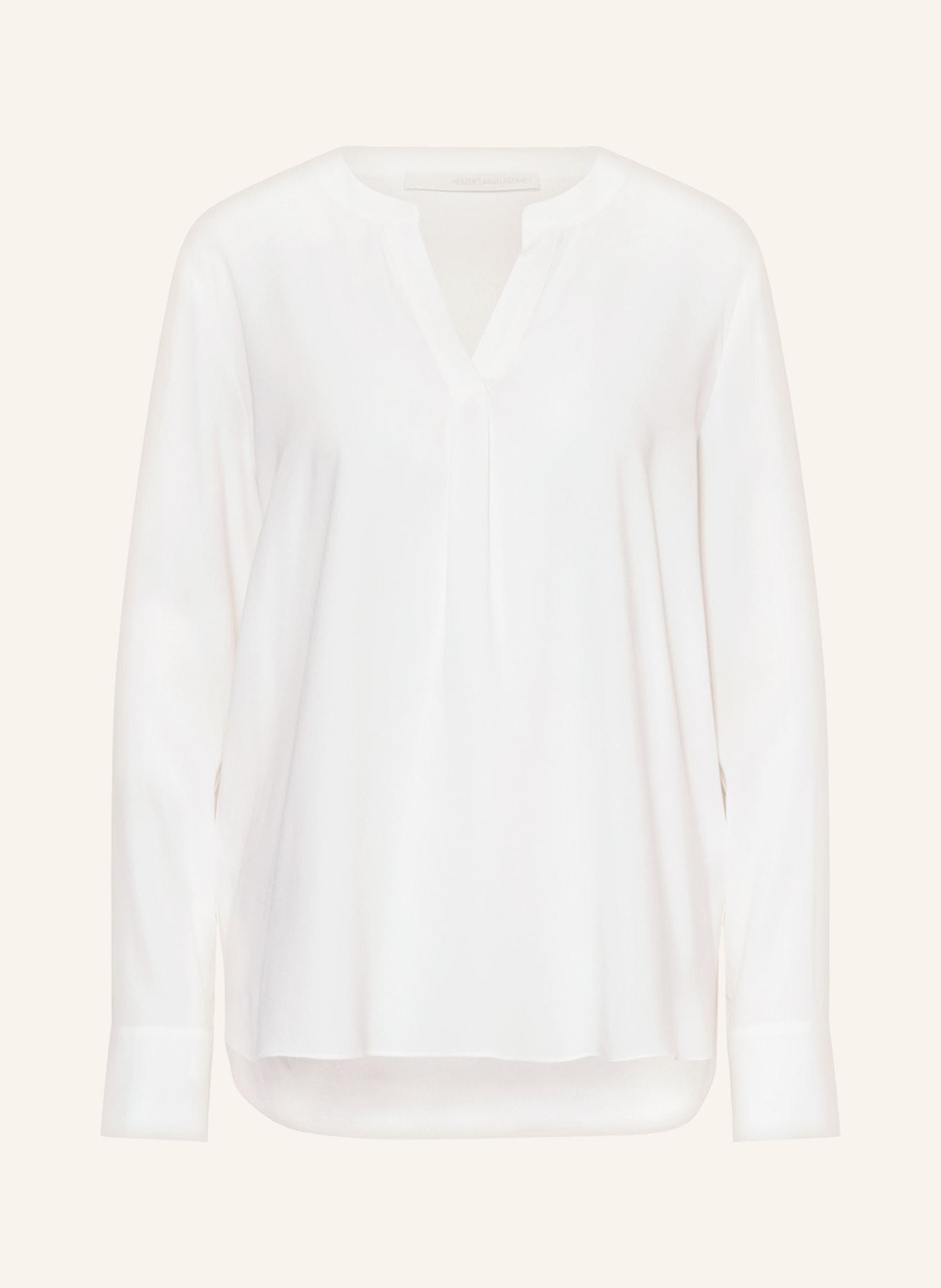 HERZEN'S ANGELEGENHEIT Shirt blouse in silk, Color: WHITE (Image 1)