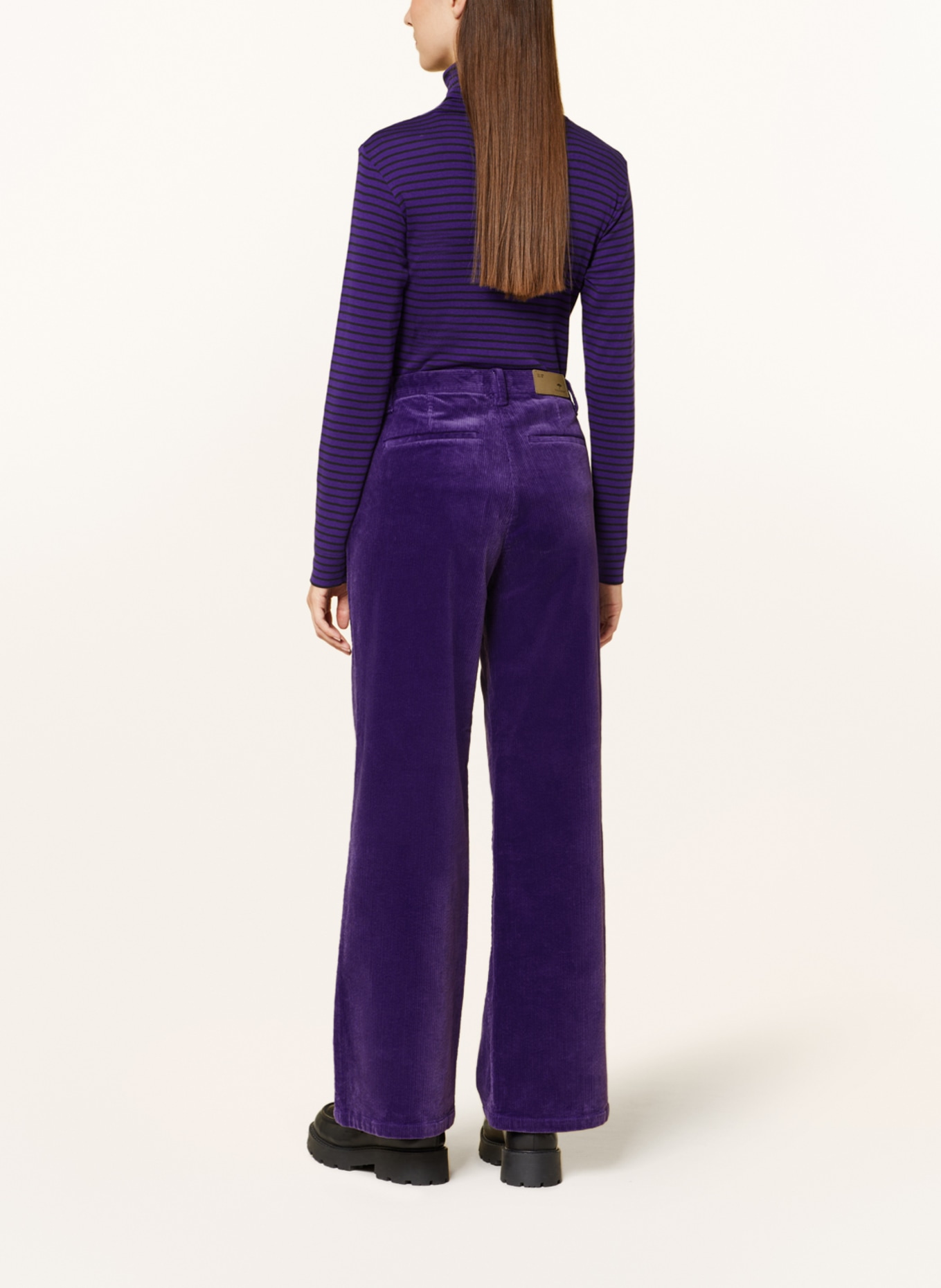 FYNCH-HATTON Wide leg trousers made of corduroy, Color: PURPLE (Image 3)