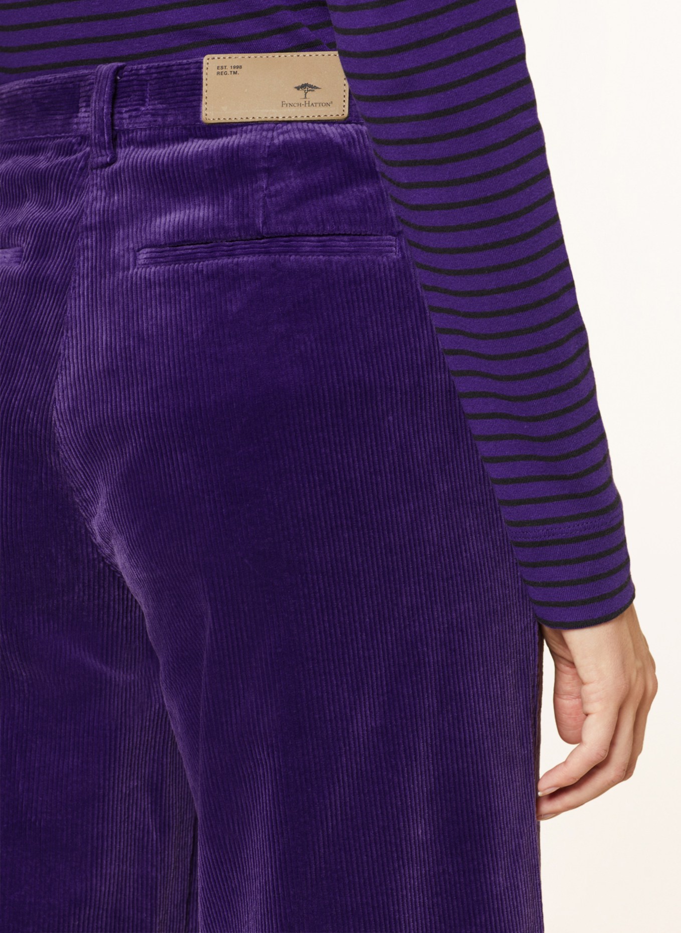FYNCH-HATTON Wide leg trousers made of corduroy, Color: PURPLE (Image 5)