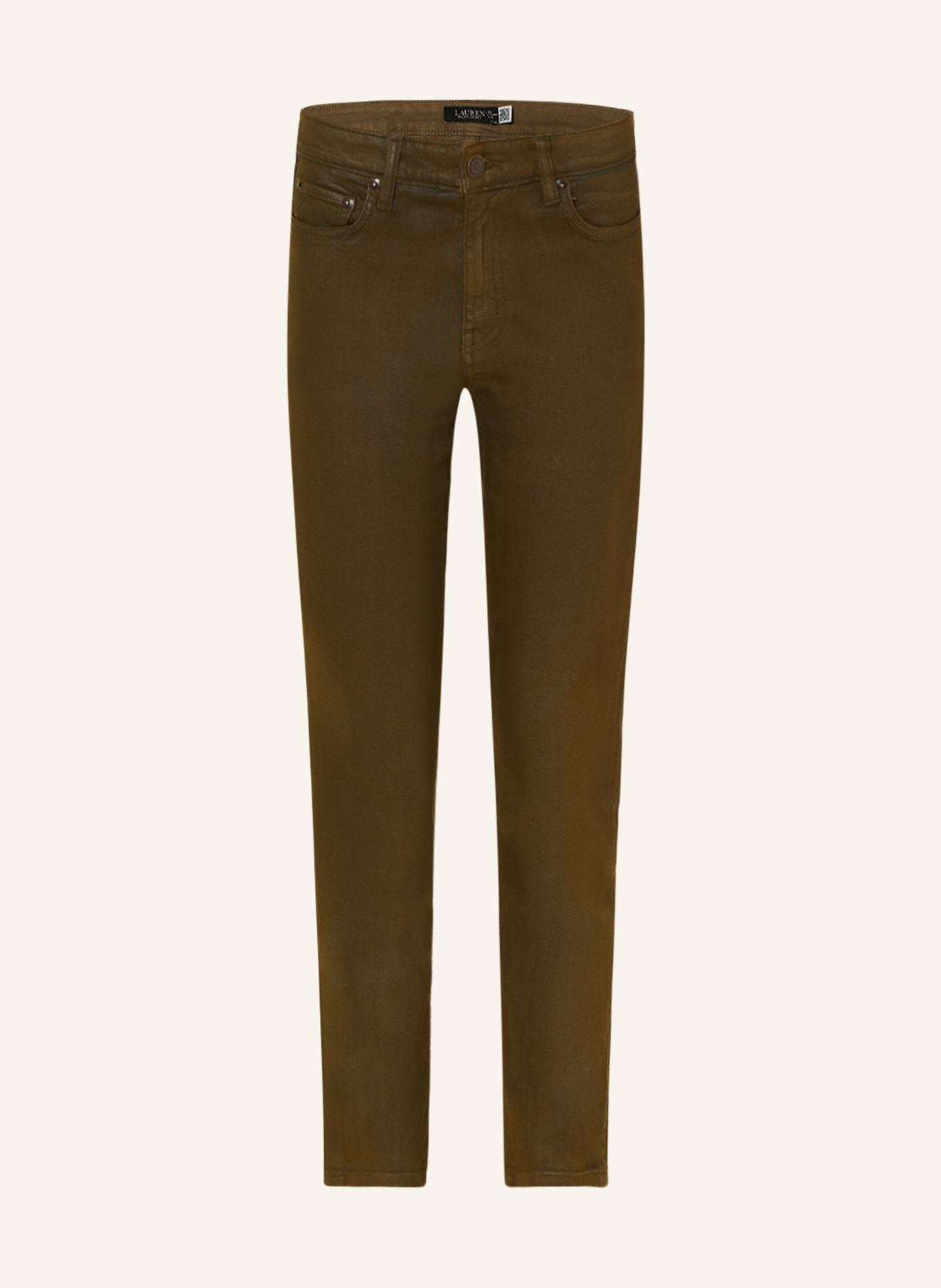 LAUREN RALPH LAUREN Coated jeans, Color: OLIVE (Image 1)