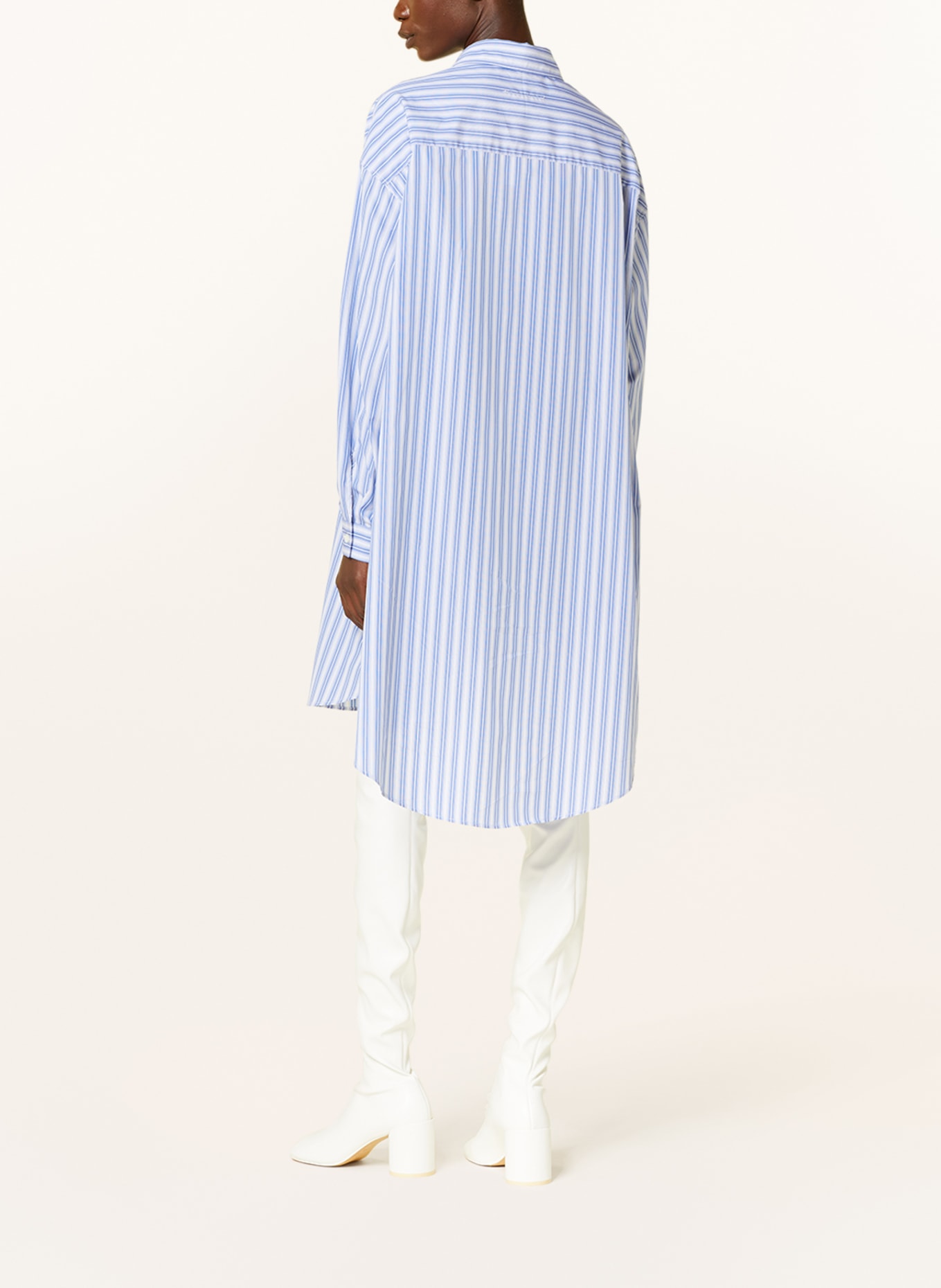 MM6 Maison Margiela Shirt dress, Color: WHITE/ LIGHT BLUE (Image 3)