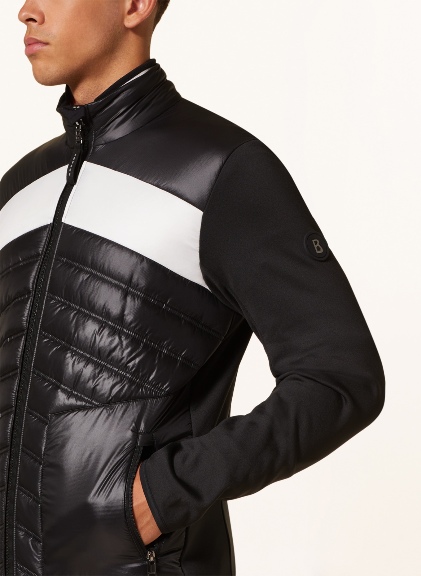 BOGNER Hybrid quilted jacket KOLYA, Color: BLACK/ WHITE (Image 4)