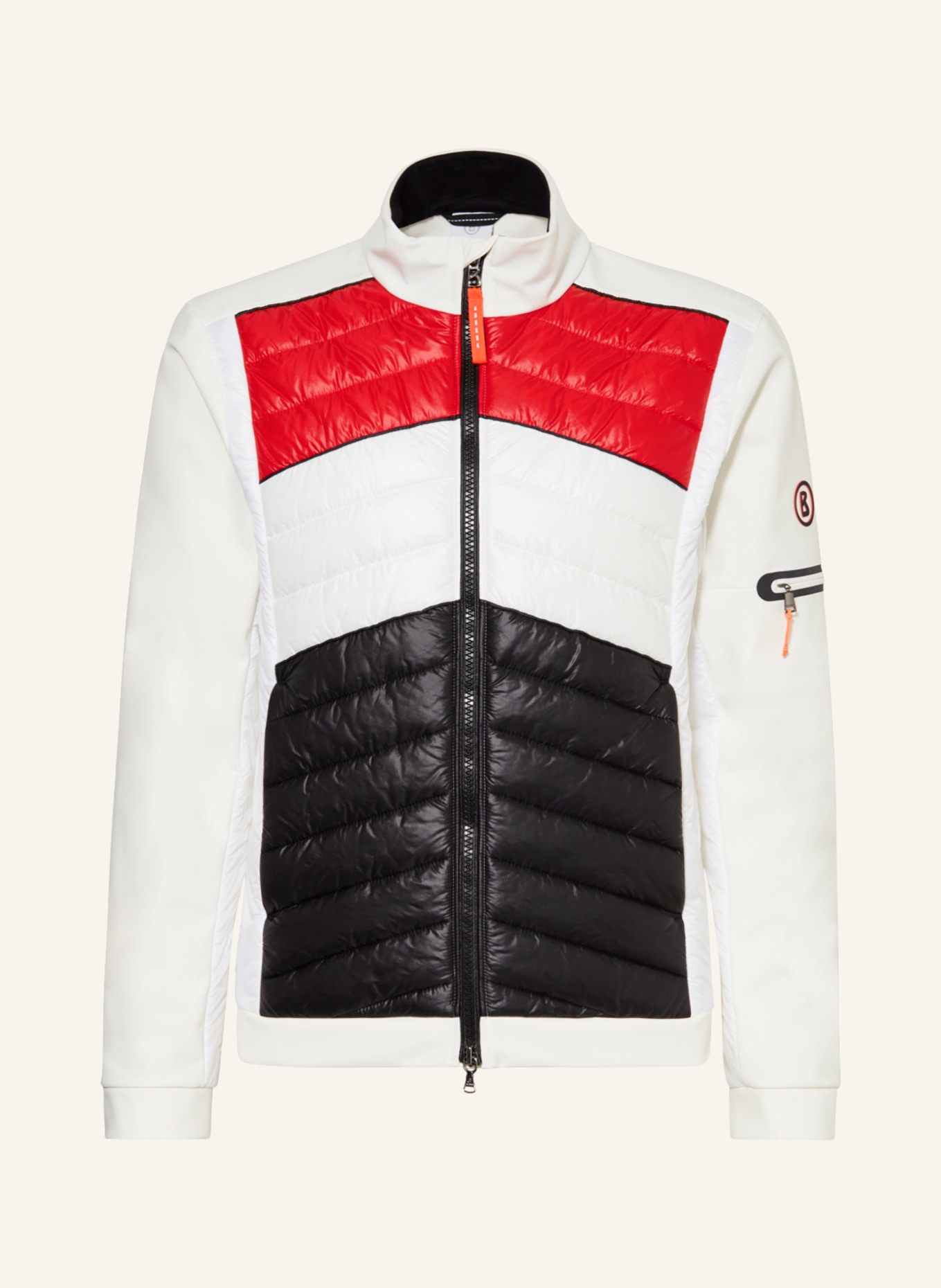 BOGNER Hybrid quilted jacket JADON, Color: WHITE/ BLACK/ RED (Image 1)
