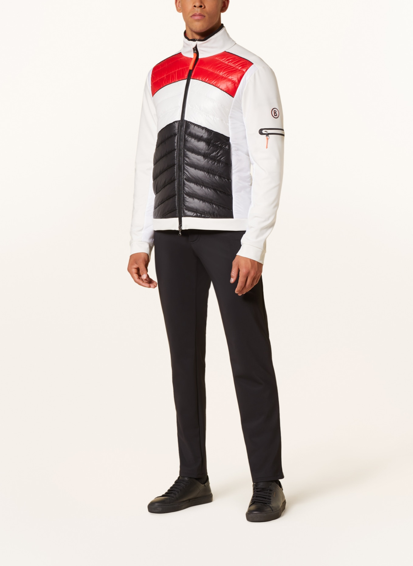 BOGNER Hybrid quilted jacket JADON, Color: WHITE/ BLACK/ RED (Image 2)