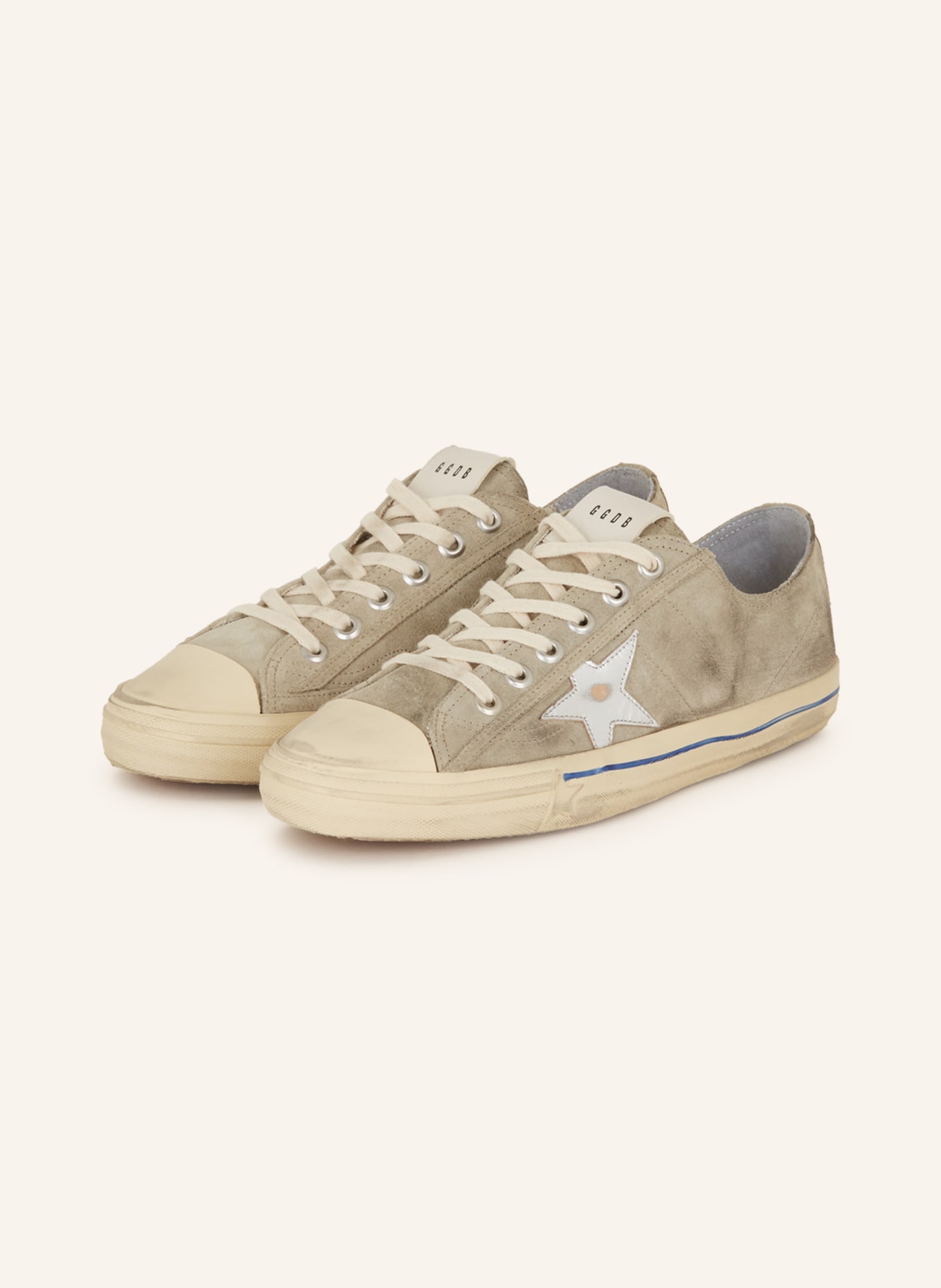 GOLDEN GOOSE Sneakers V-STAR 2, Color: TAUPE/ SILVER (Image 1)