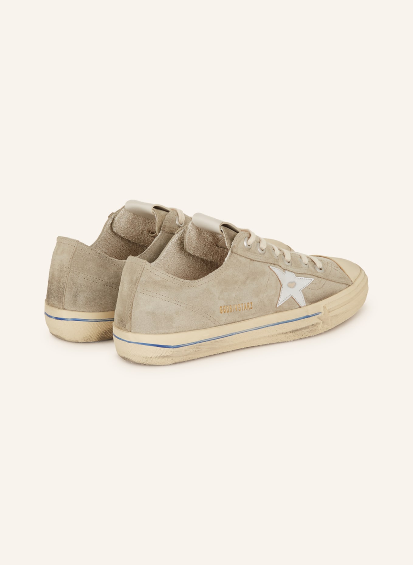 GOLDEN GOOSE Sneakers V-STAR 2, Color: TAUPE/ SILVER (Image 2)