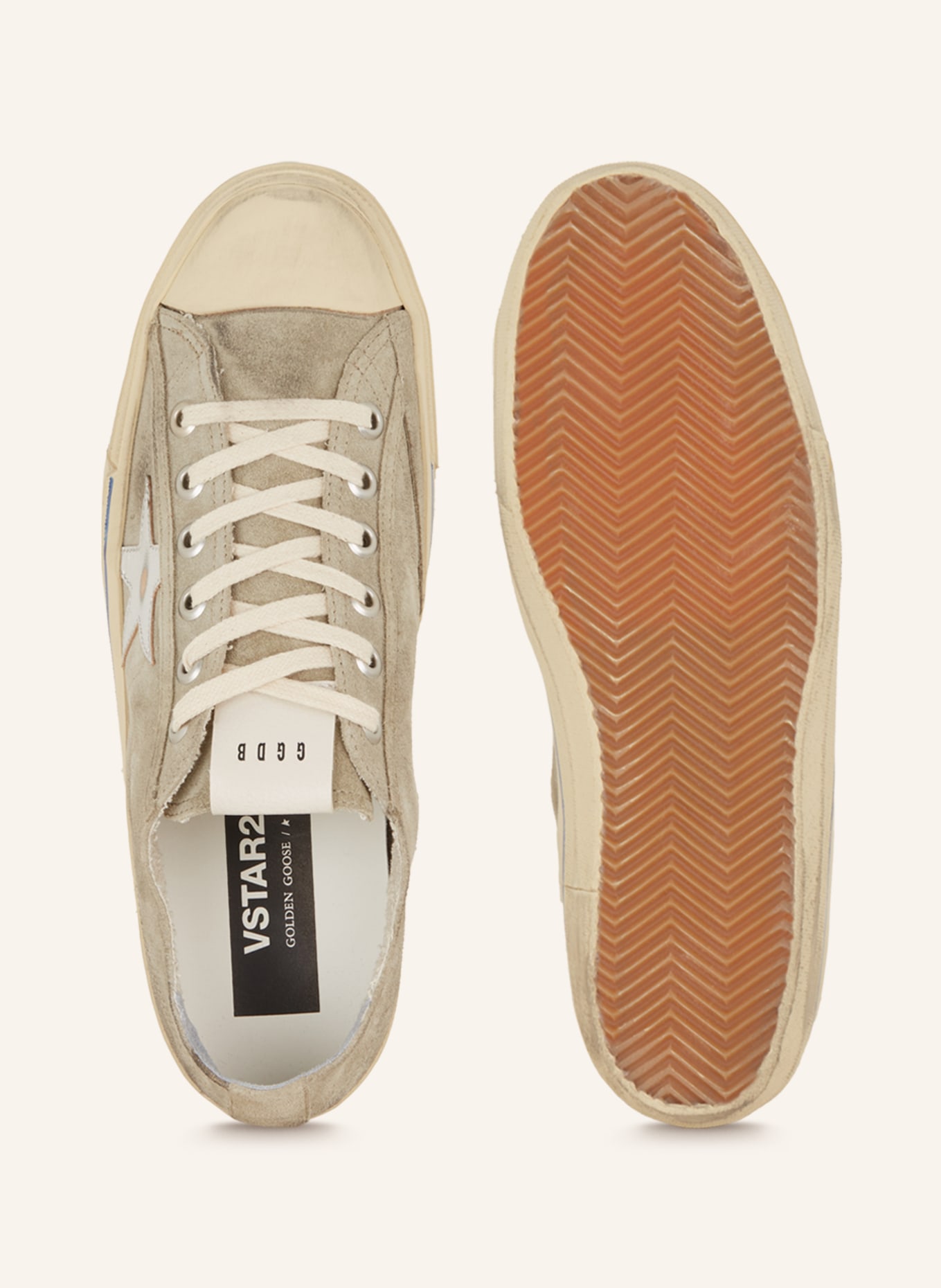 GOLDEN GOOSE Sneakers V-STAR 2, Color: TAUPE/ SILVER (Image 5)