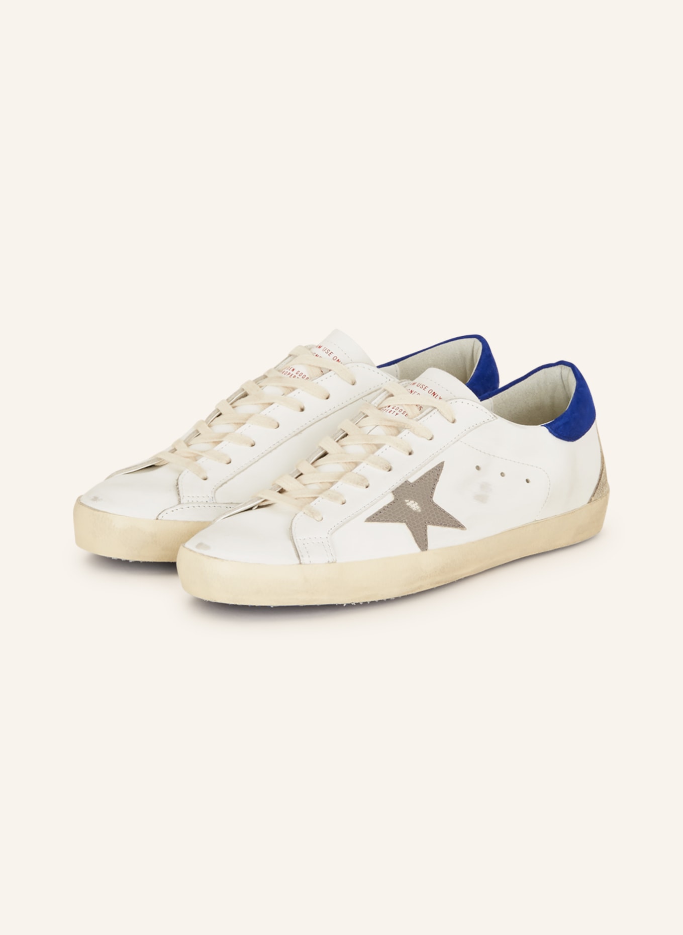 GOLDEN GOOSE Sneakers SUPER-STAR, Color: WHITE/ GRAY/ BEIGE (Image 1)