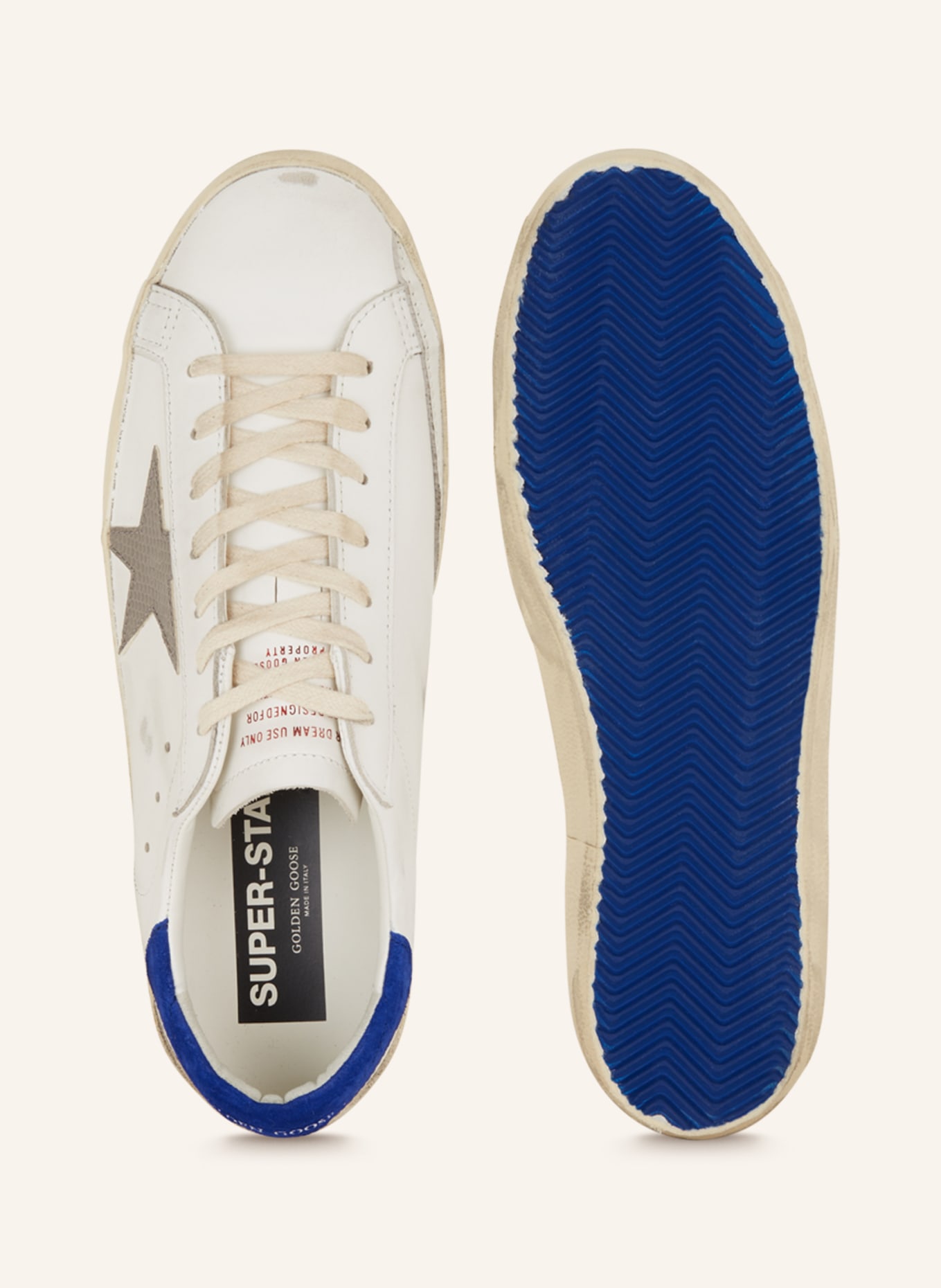 GOLDEN GOOSE Sneakers SUPER-STAR, Color: WHITE/ GRAY/ BEIGE (Image 5)