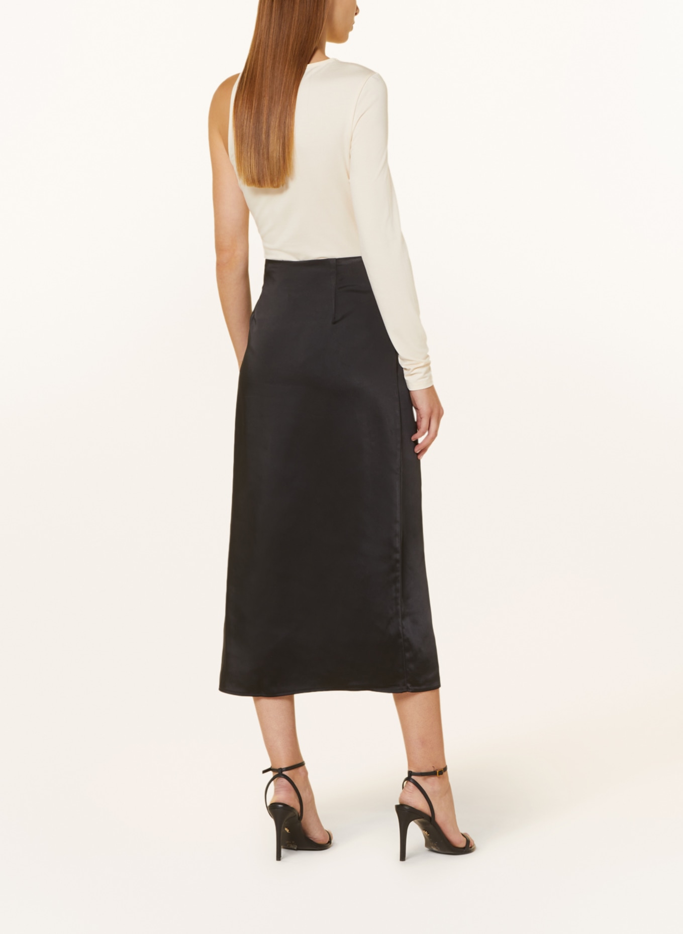 ONLY Satin skirt, Color: BLACK (Image 3)