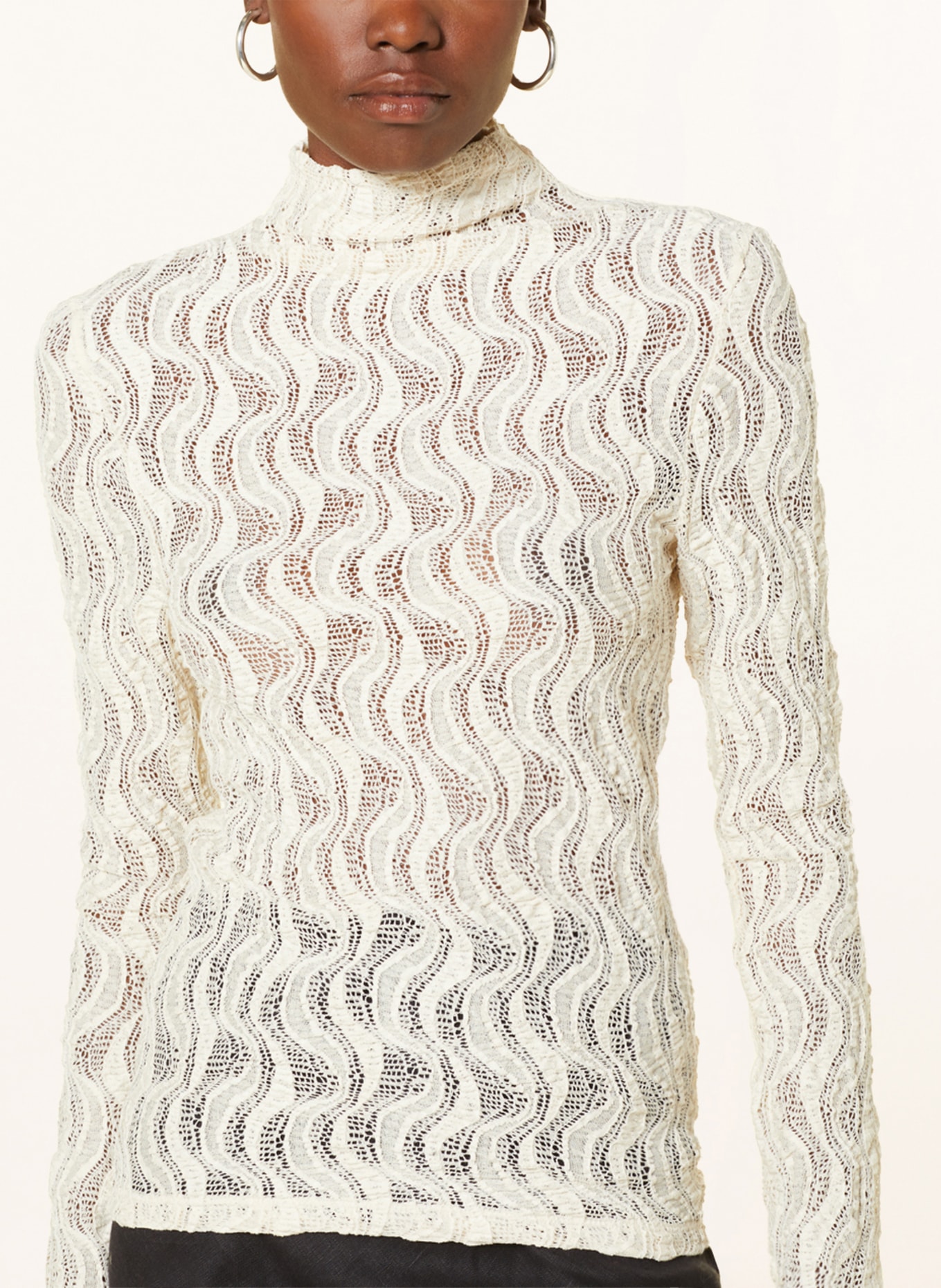 RÓHE Long sleeve shirt made of lace, Color: ECRU (Image 4)