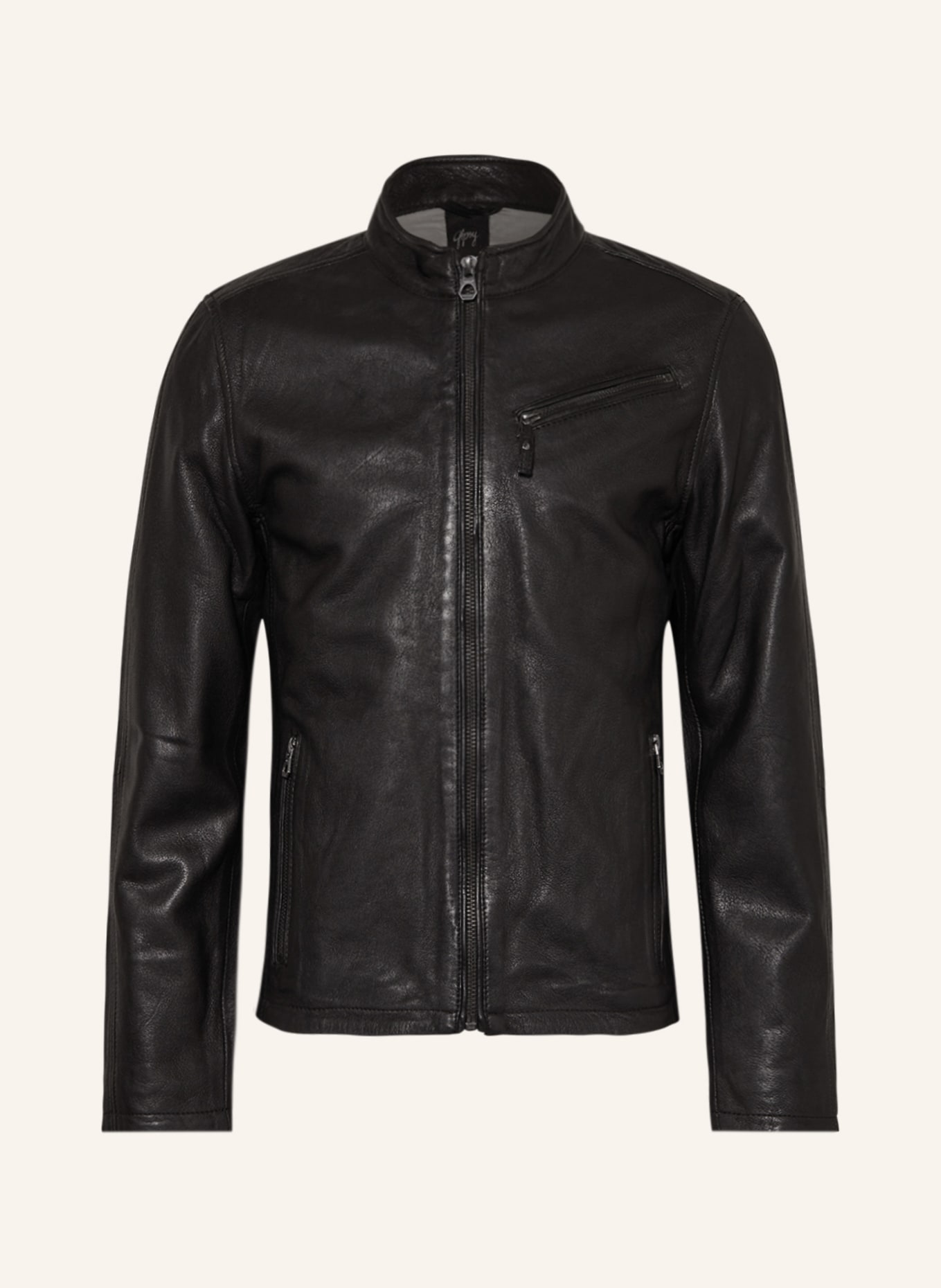 gipsy Leather jacket GMJAQUA, Color: BLACK (Image 1)