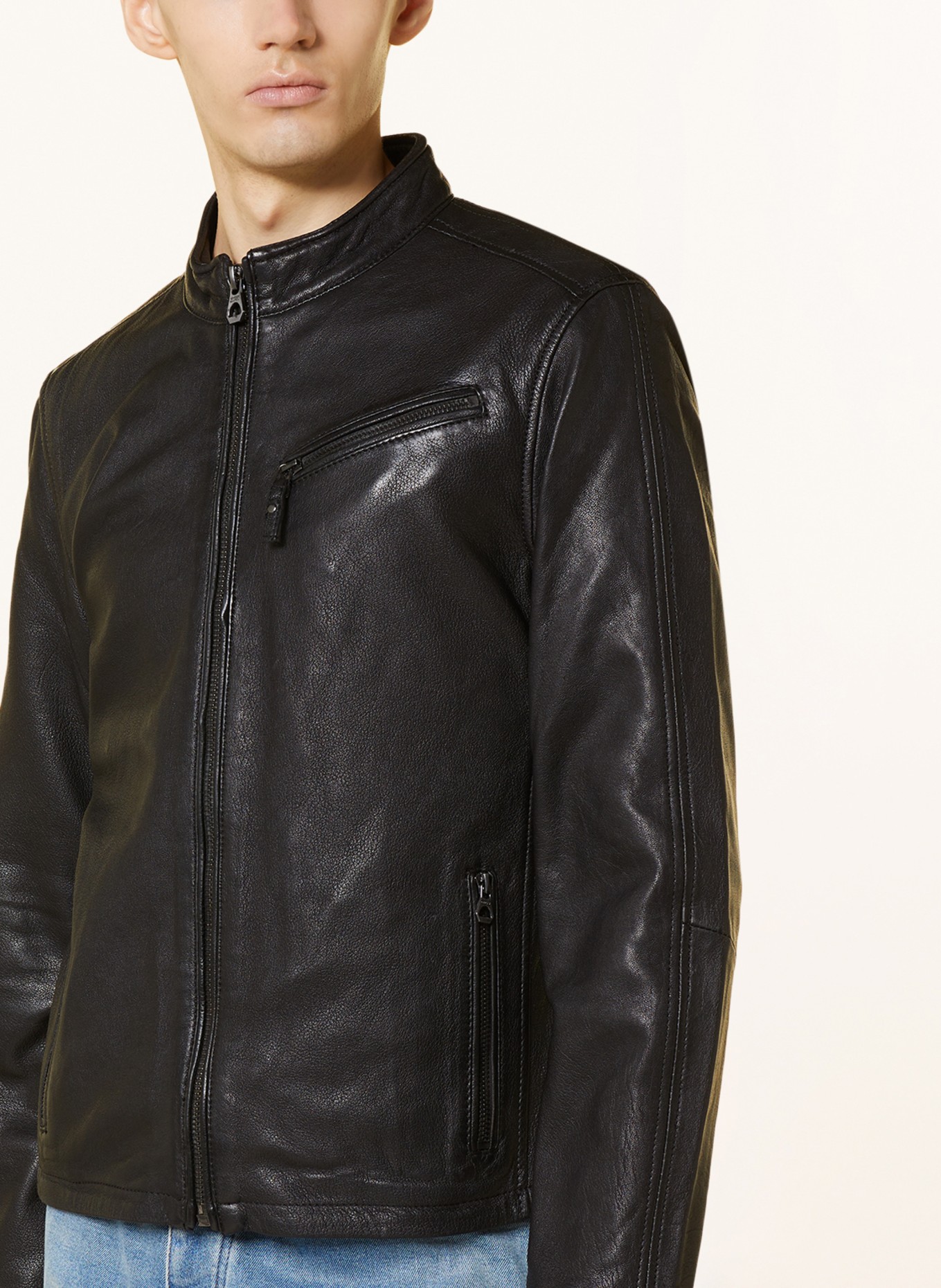gipsy Leather jacket GMJAQUA, Color: BLACK (Image 4)