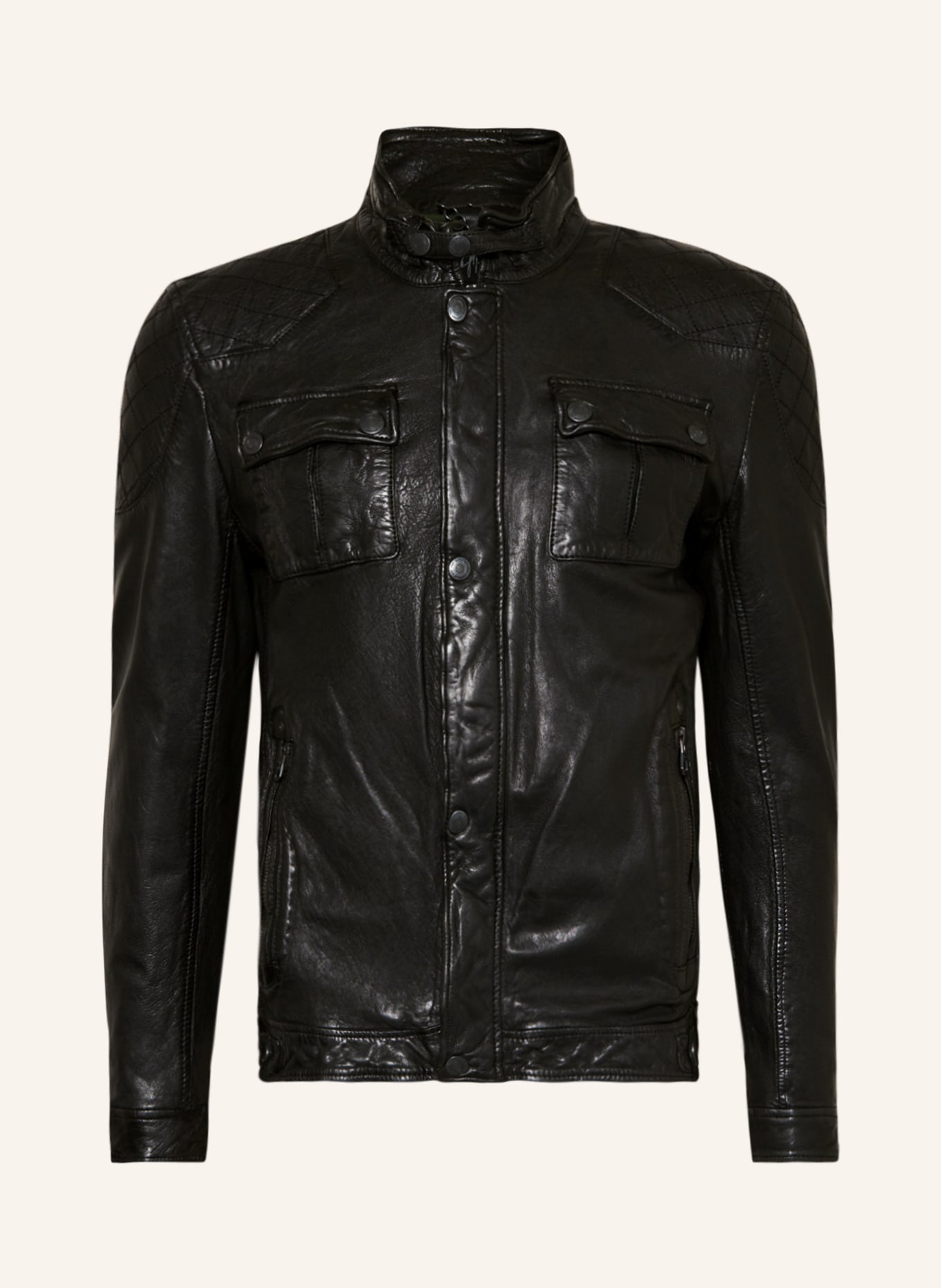 gipsy Leather jacket GMNEVADO, Color: BLACK (Image 1)