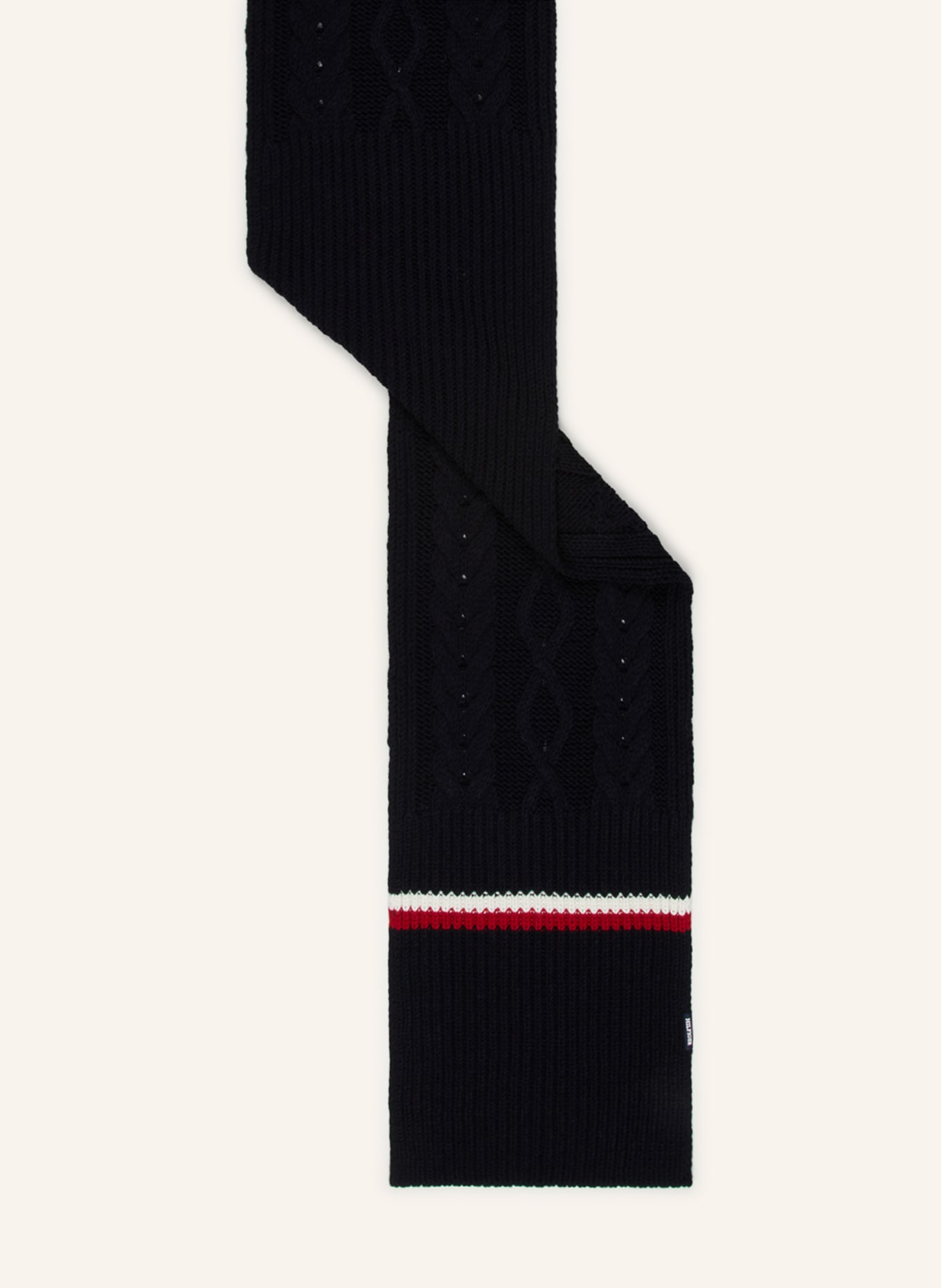 TOMMY HILFIGER Scarf: DARK BLUE/ WHITE/ DARK RED