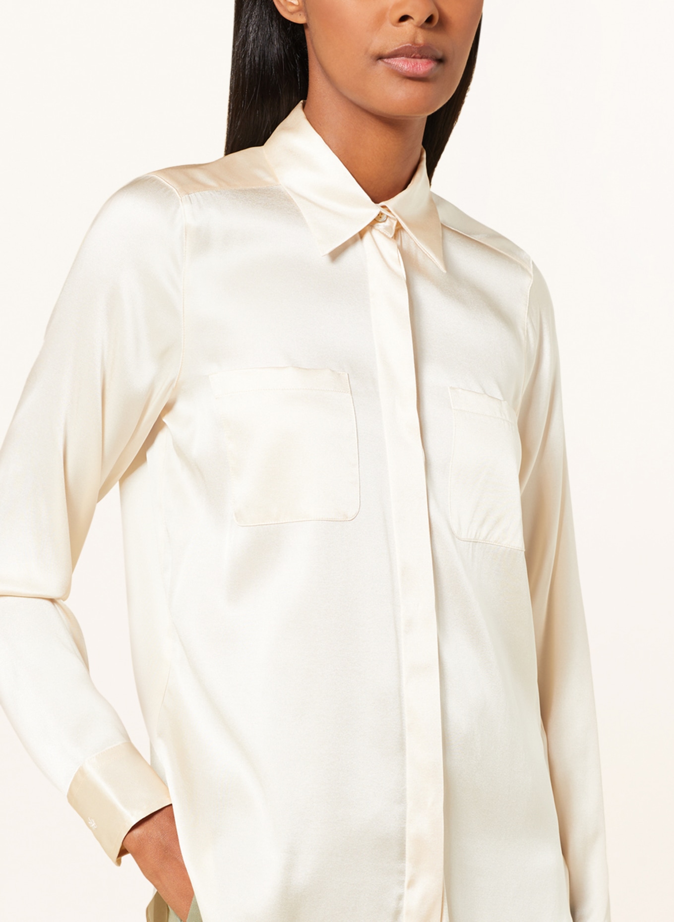 van Laack Shirt blouse LUZYN in silk, Color: CREAM (Image 4)