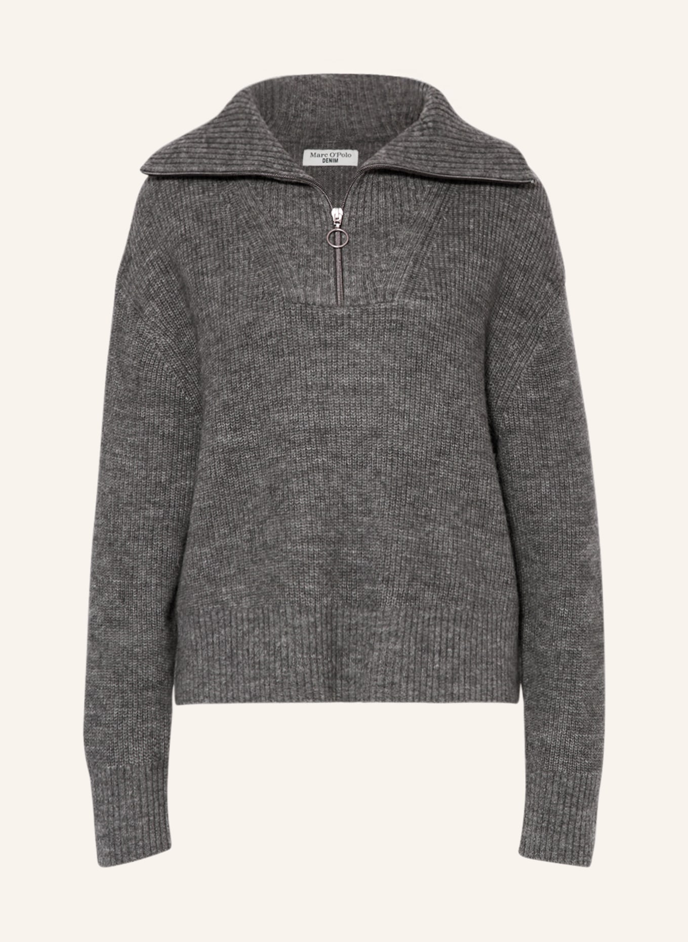 Marc O'Polo DENIM Half-zip sweater, Color: GRAY (Image 1)