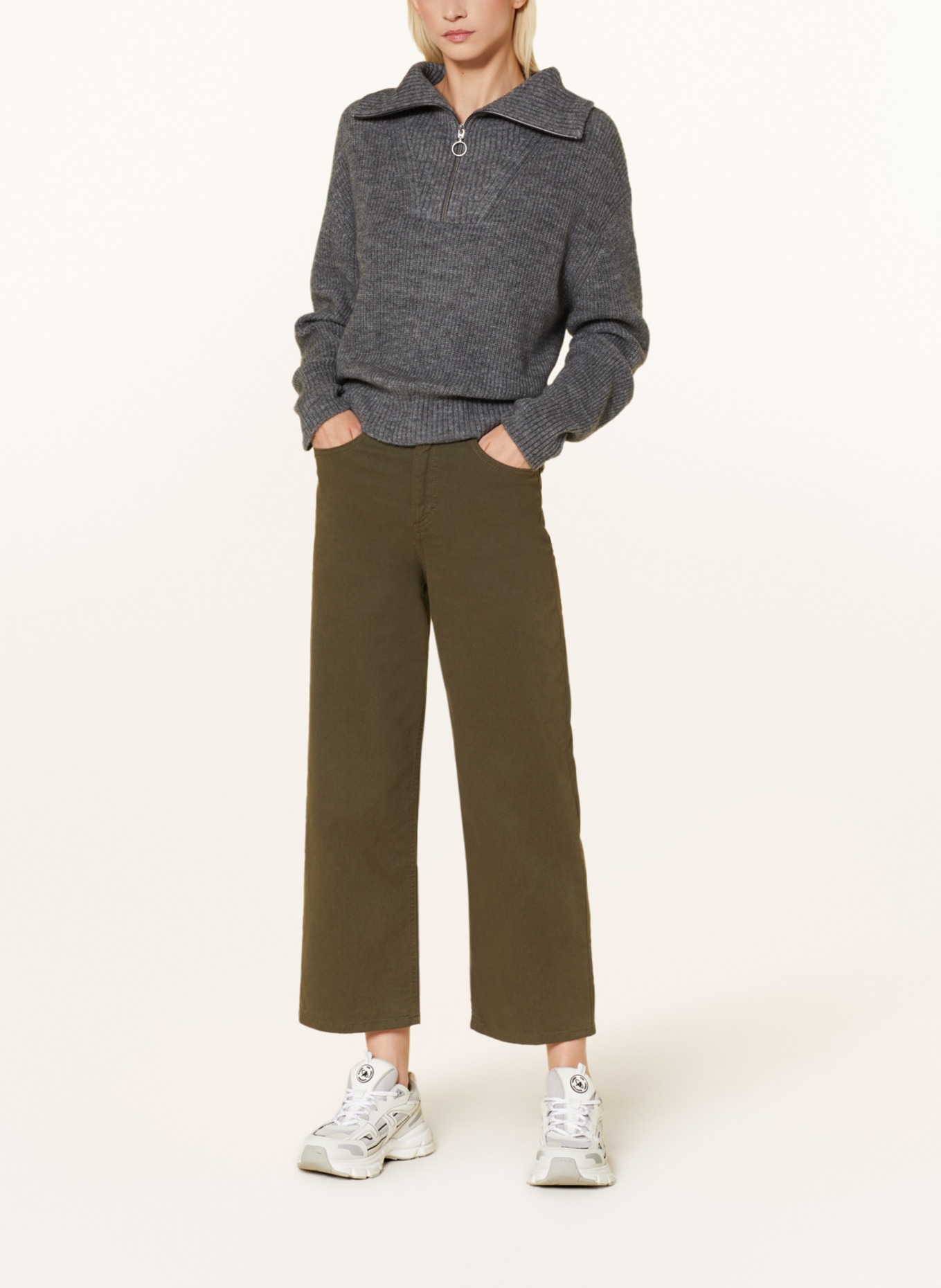 Marc O'Polo DENIM Half-zip sweater, Color: GRAY (Image 2)