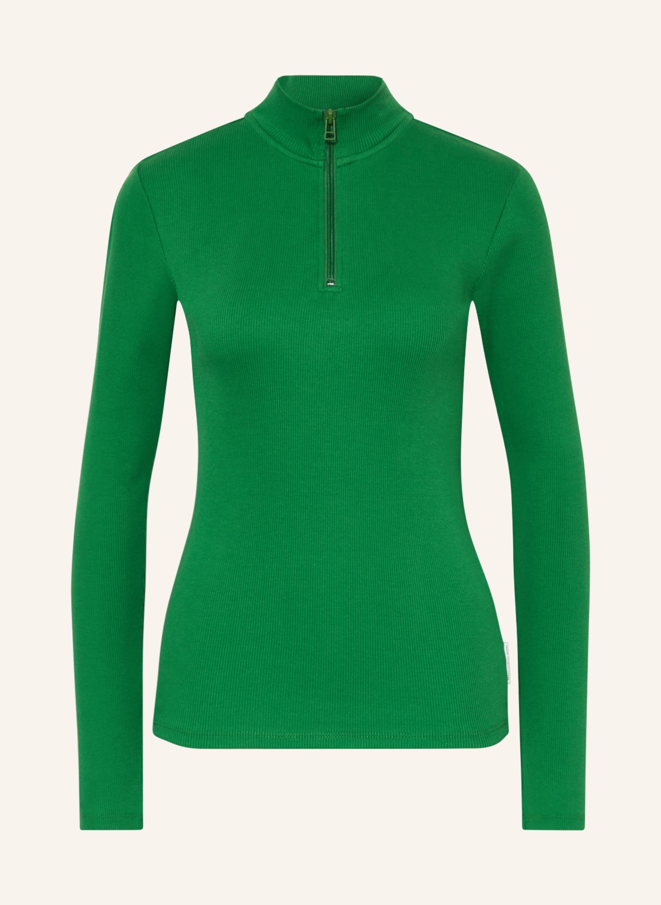 Marc O'Polo DENIM Jersey half-zip sweater, Color: GREEN (Image 1)