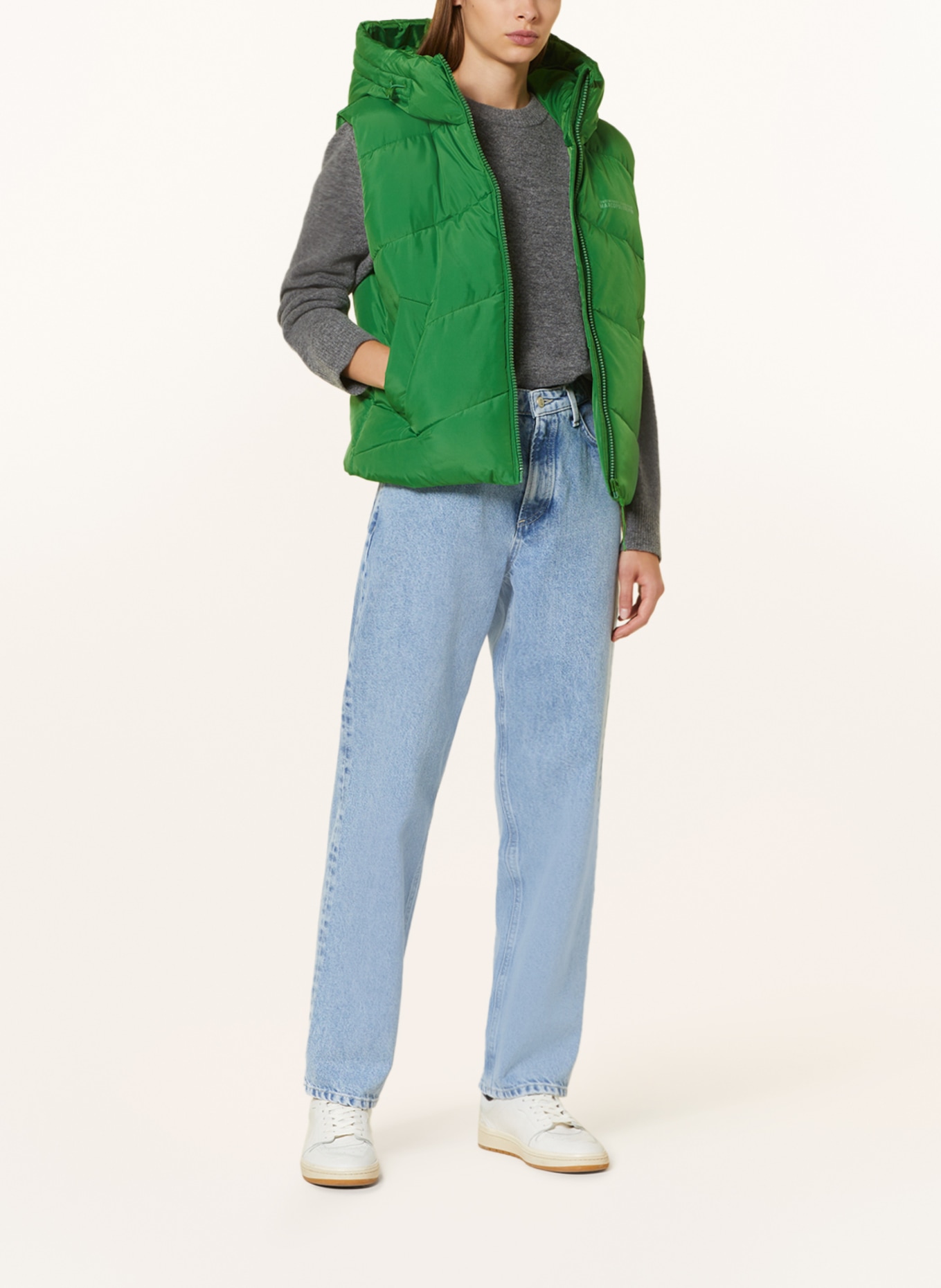 Marc O'Polo DENIM Quilted vest, Color: GREEN (Image 2)