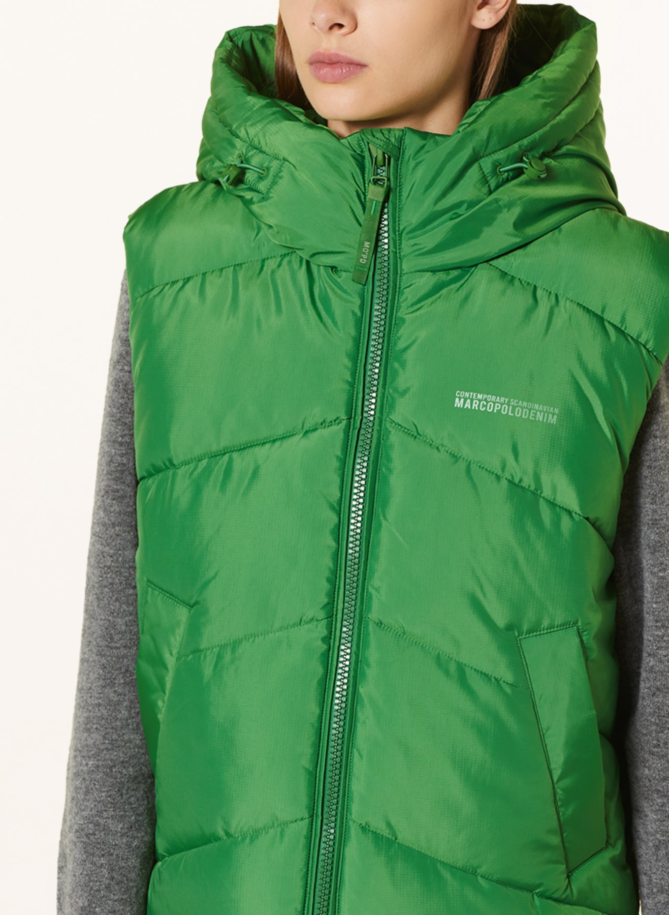Marc O'Polo DENIM Quilted vest, Color: GREEN (Image 5)