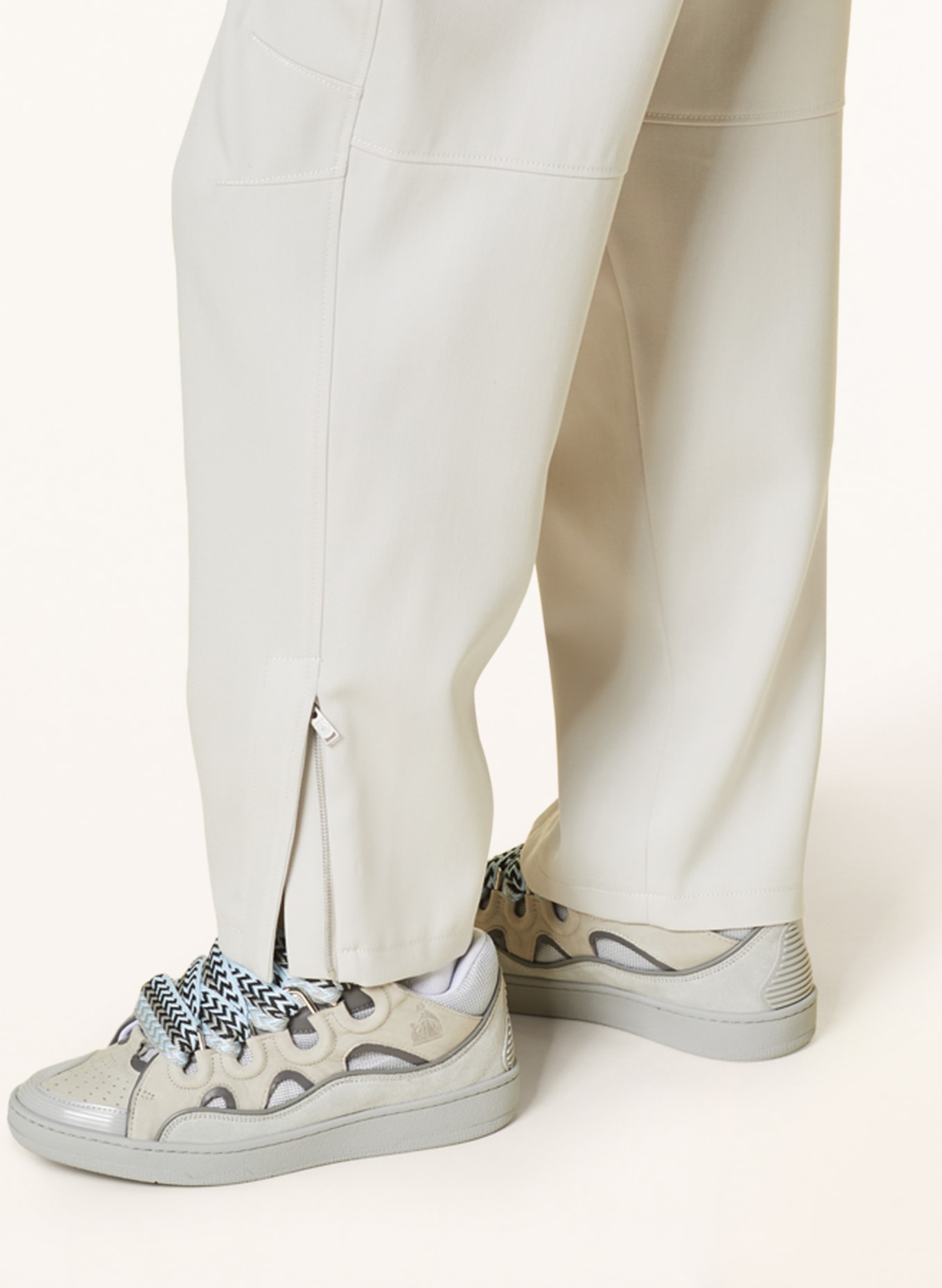 LANVIN Spodnie regular fit, Kolor: JASNOCZARY (Obrazek 6)