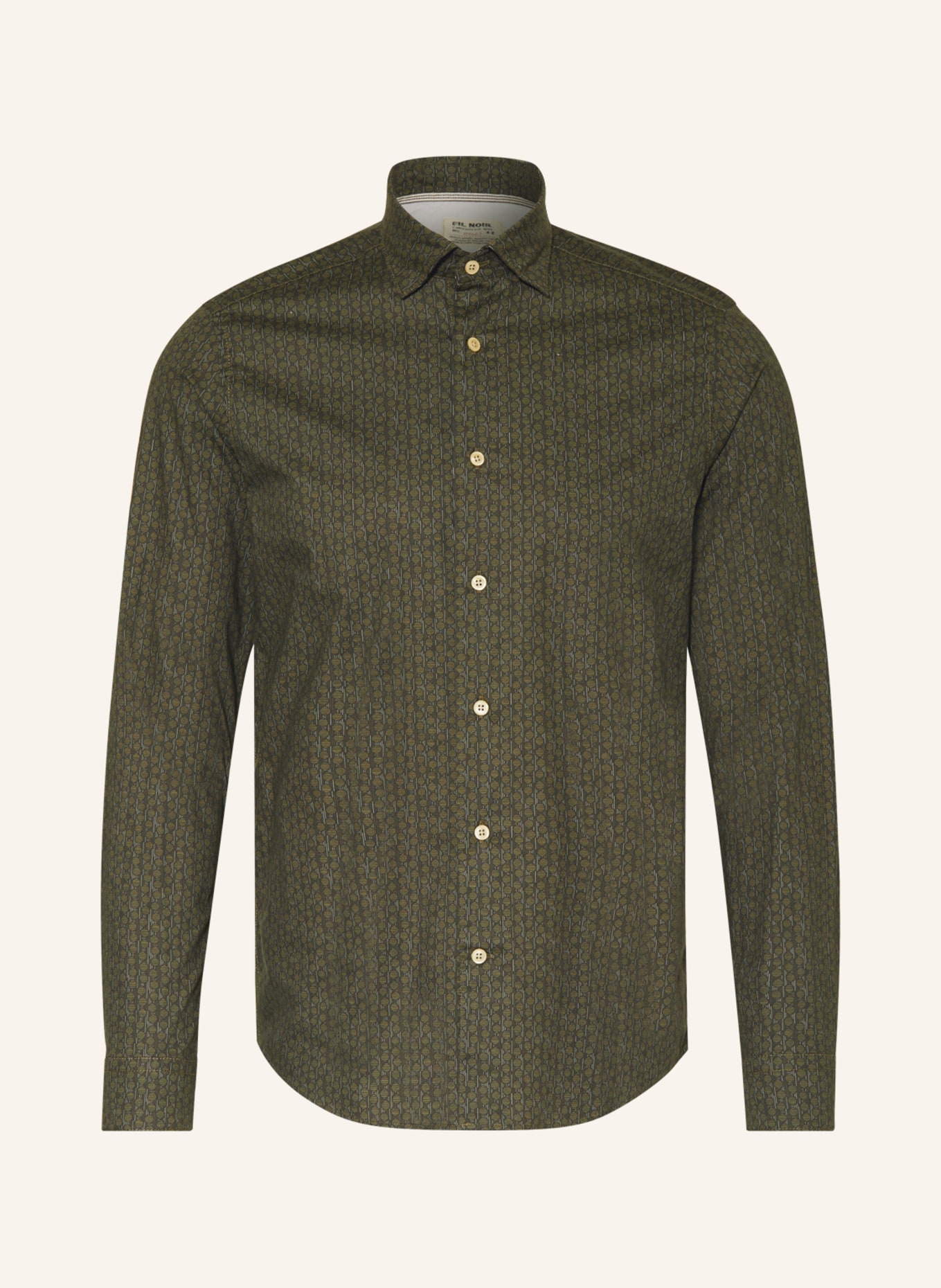 FIL NOIR Shirt TREVISO shaped fit, Color: LIGHT GREEN/ DARK GREEN/ GREEN (Image 1)