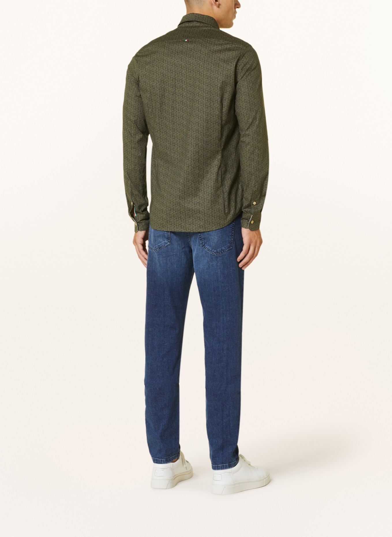 FIL NOIR Shirt TREVISO shaped fit, Color: LIGHT GREEN/ DARK GREEN/ GREEN (Image 3)