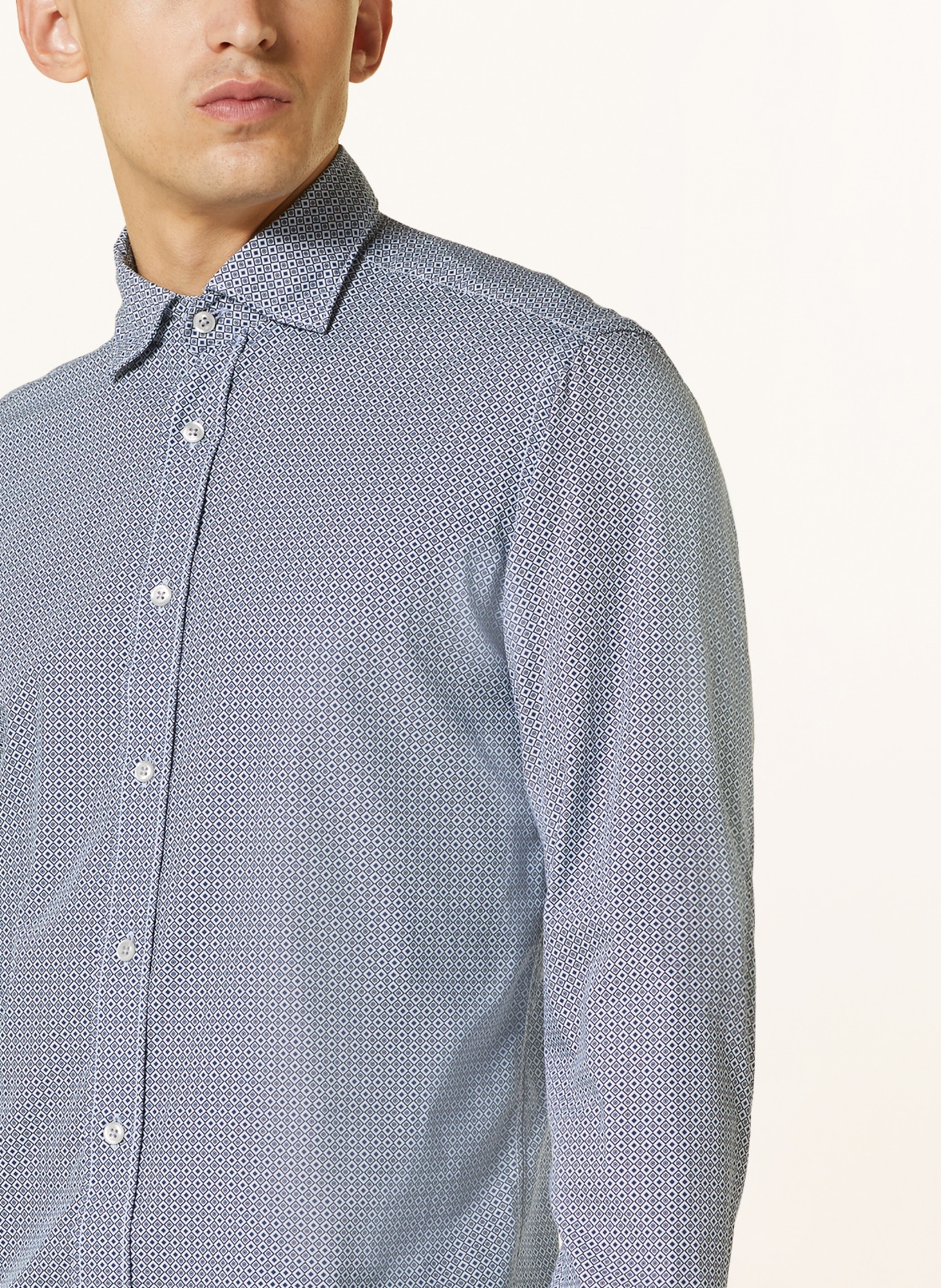 FIL NOIR Shirt TREVISO shaped fit, Color: BLUE/ LIGHT BLUE (Image 4)