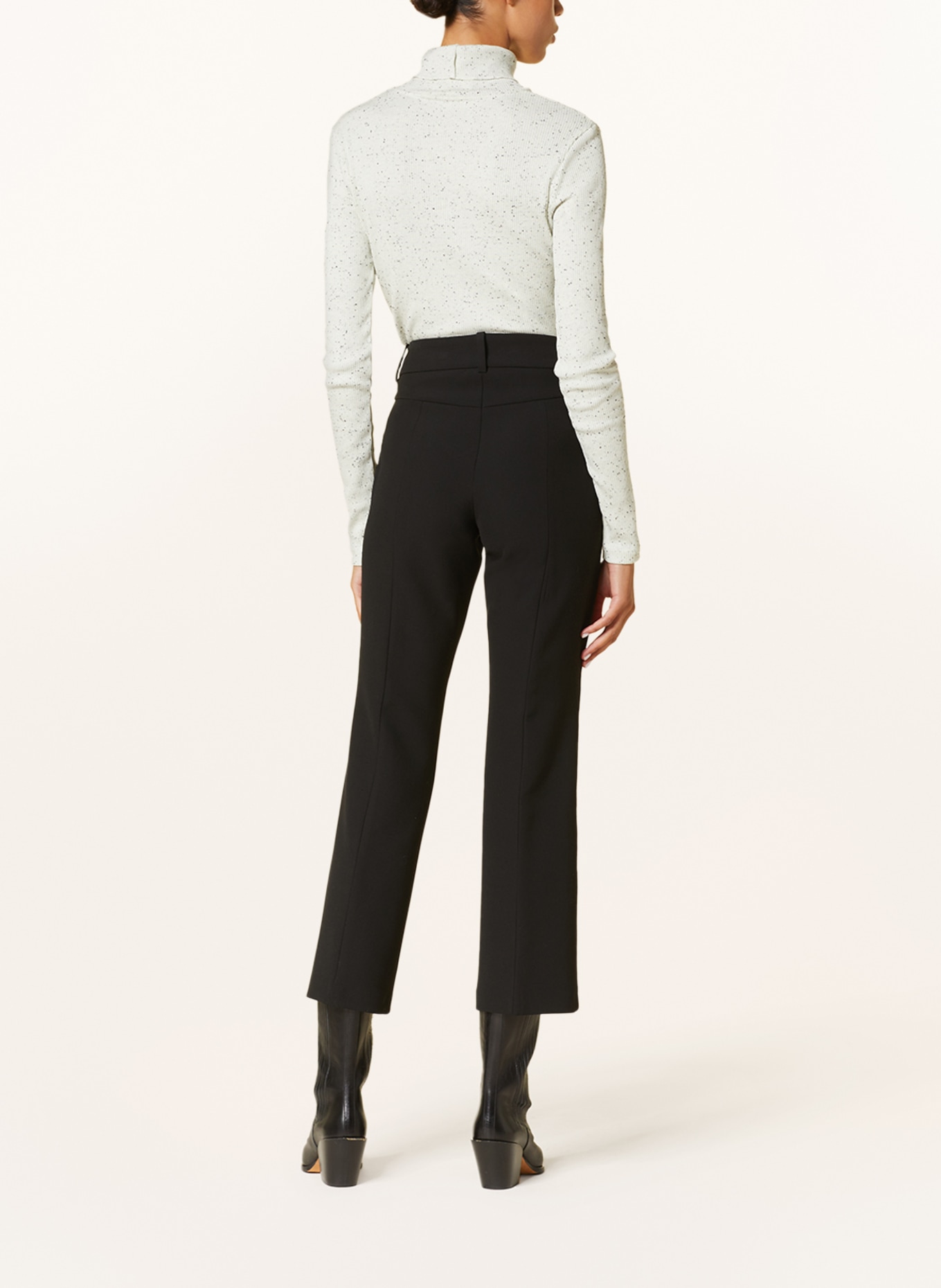 CAMBIO Bootcut-Hose FARAH: SCHWARZ