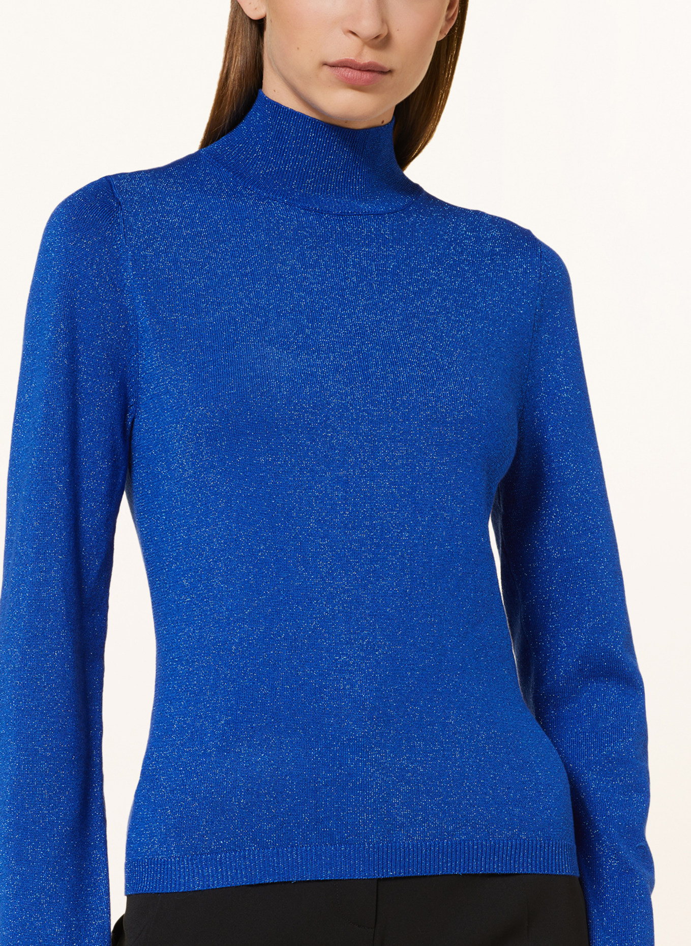lollys laundry Sweater BEAUMONT with glitter thread, Color: BLUE (Image 4)