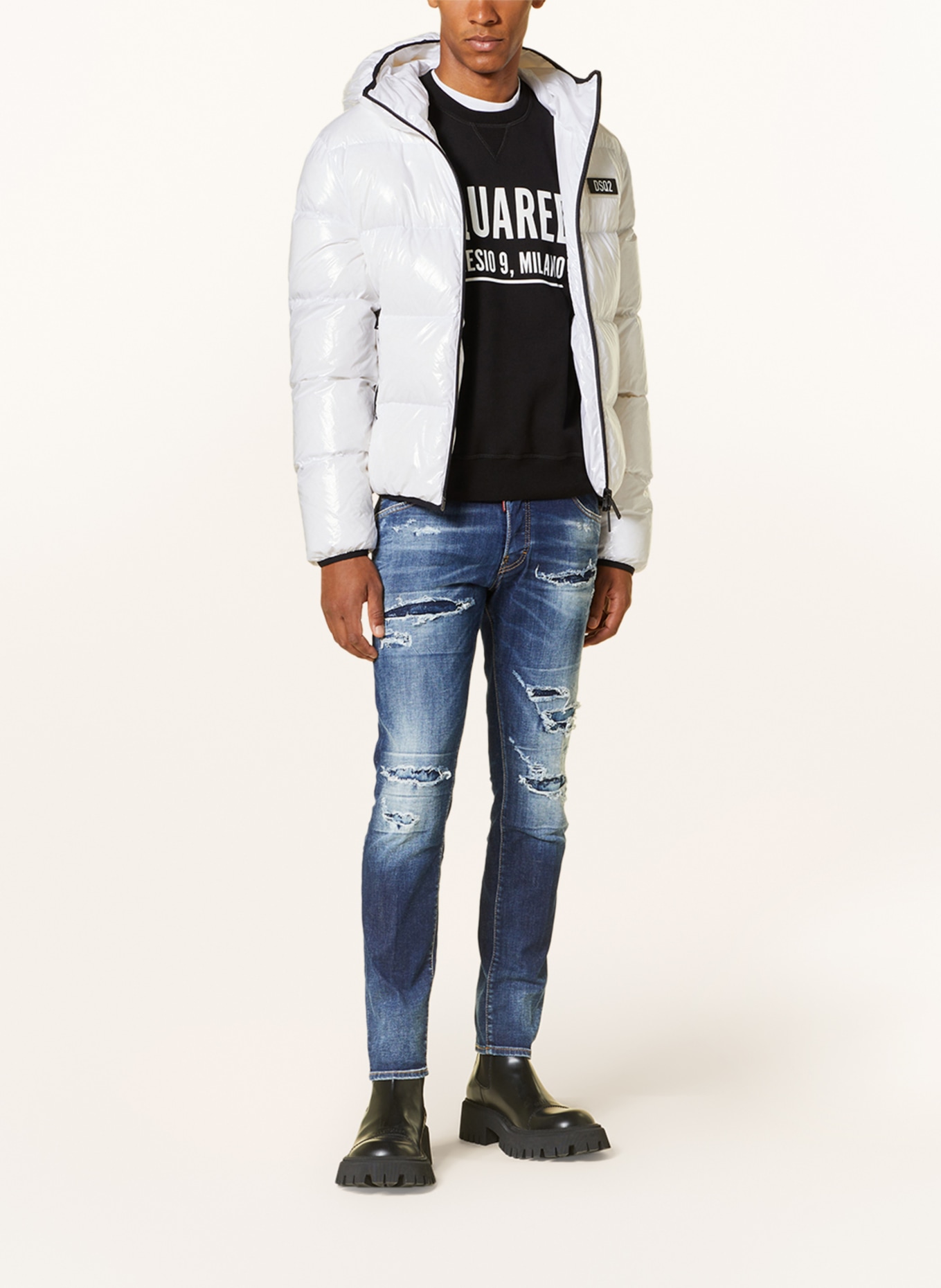 DSQUARED2 Down jacket, Color: WHITE (Image 2)