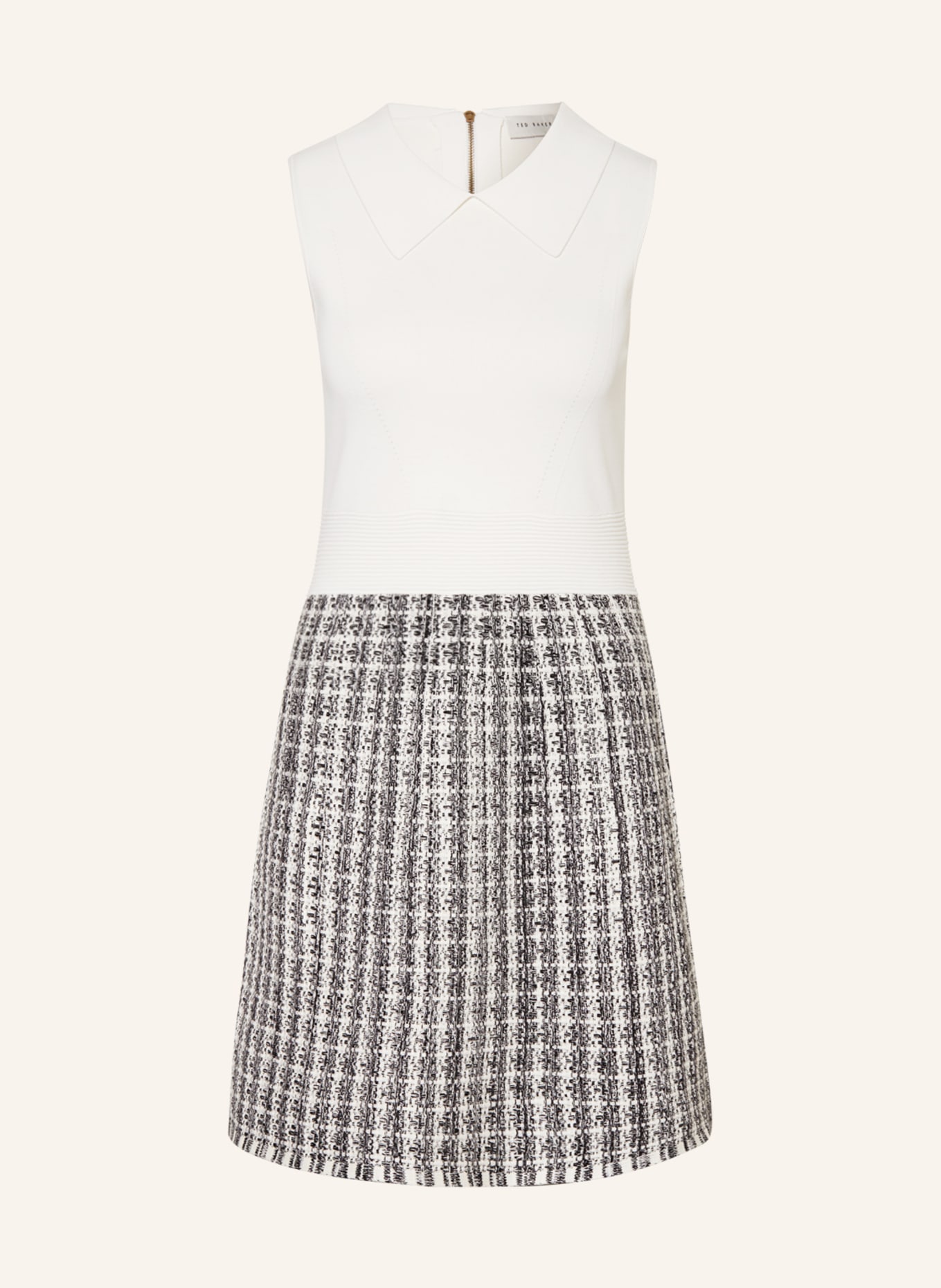 TED BAKER Dress DIVEENA in mixed materials in natural natural