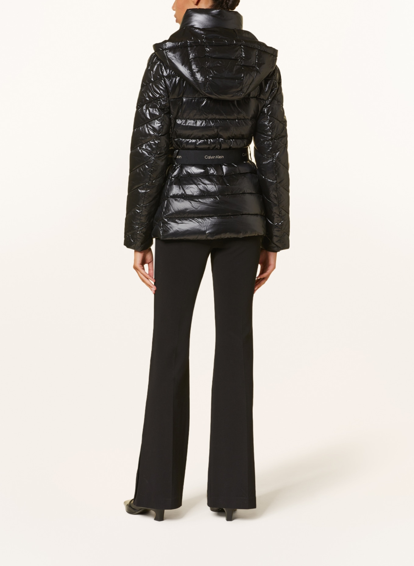 Calvin Klein Quilted jacket with detachable hood, Color: BLACK (Image 3)