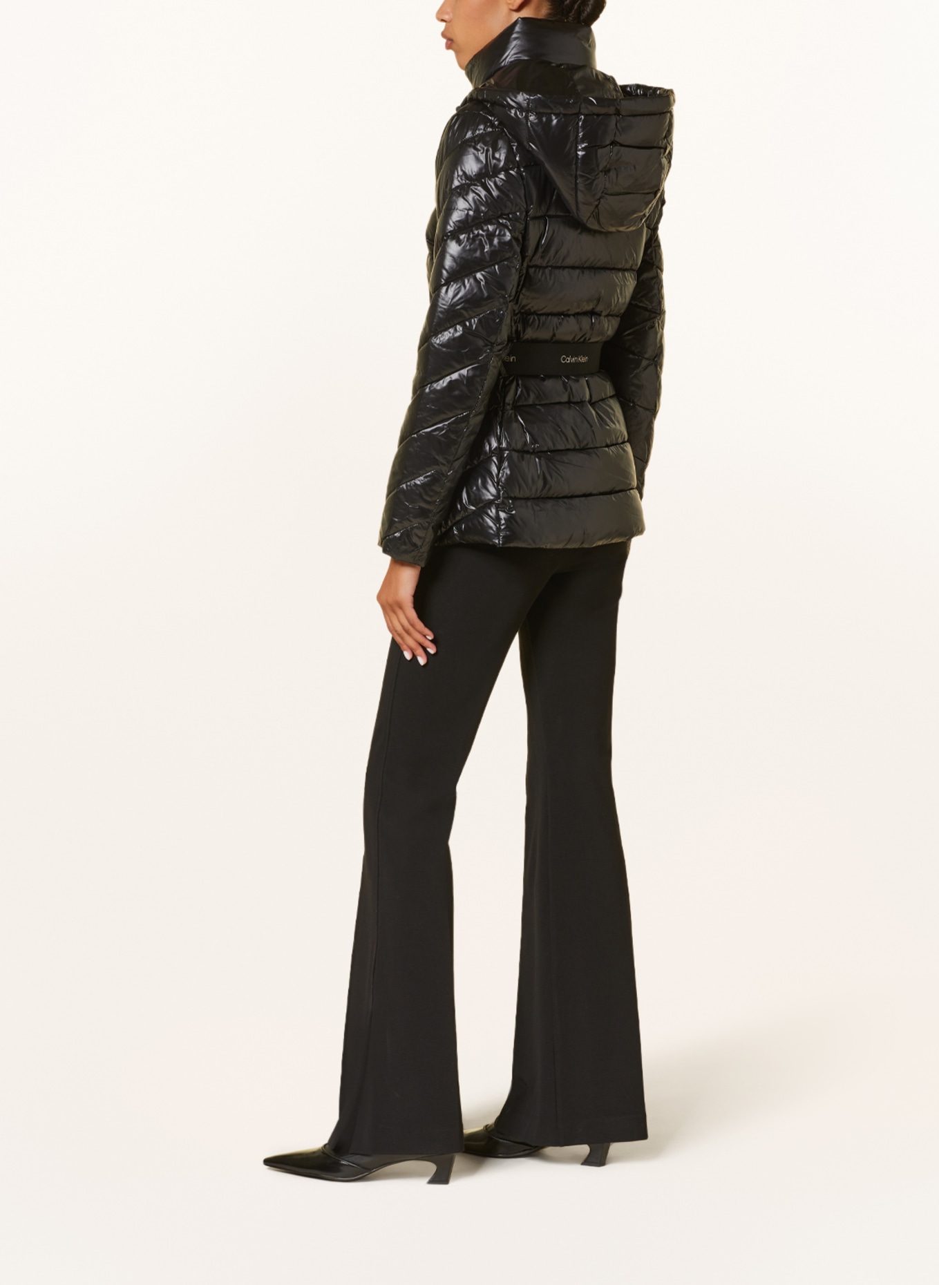 Calvin Klein Quilted jacket with detachable hood, Color: BLACK (Image 4)