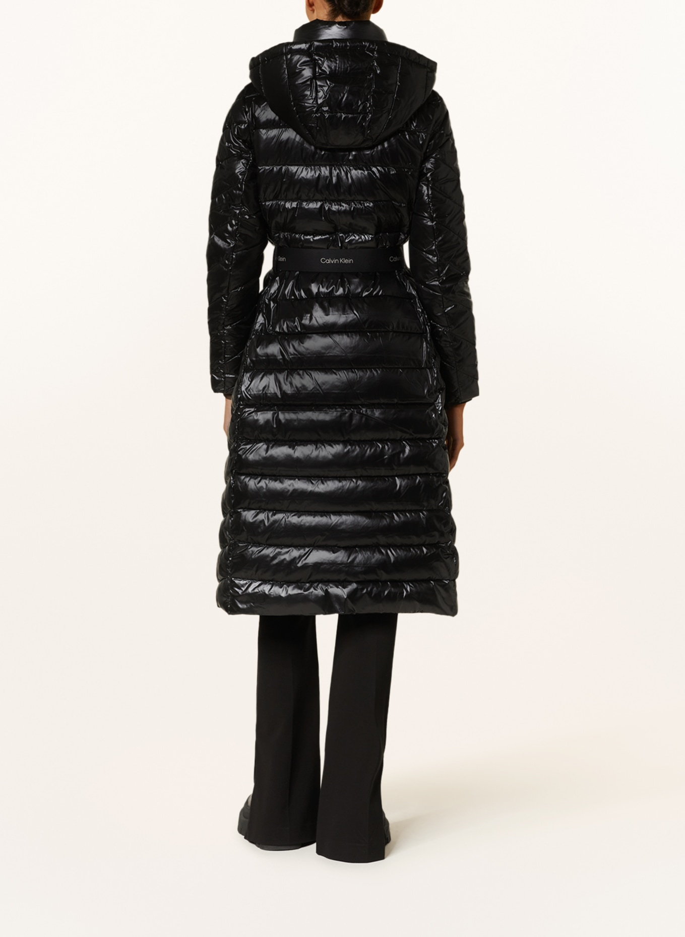 Calvin Klein Quilted coat with removable hood, Color: BLACK (Image 3)