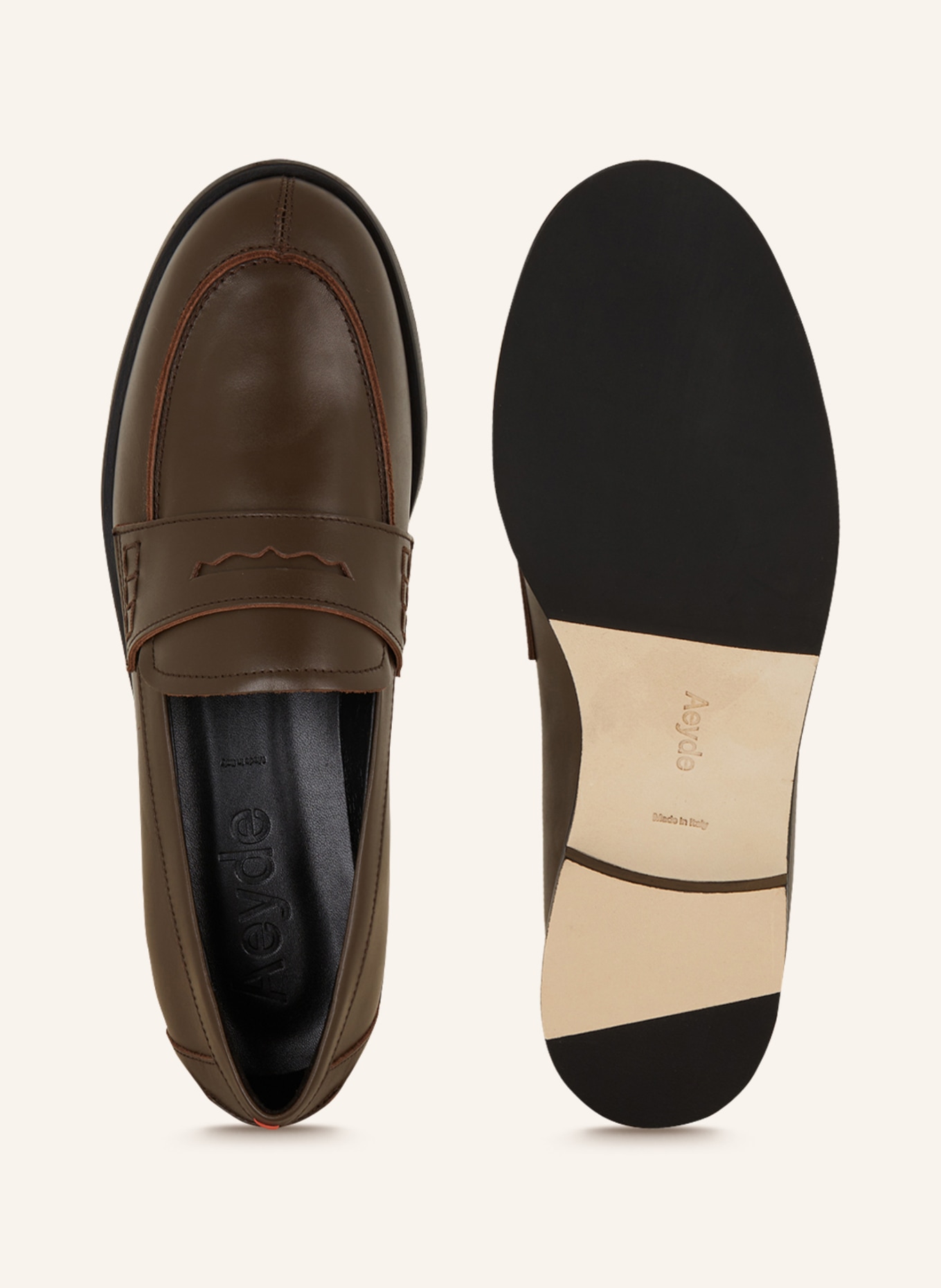 Aeyde Penny loafers, Color: BROWN (Image 5)