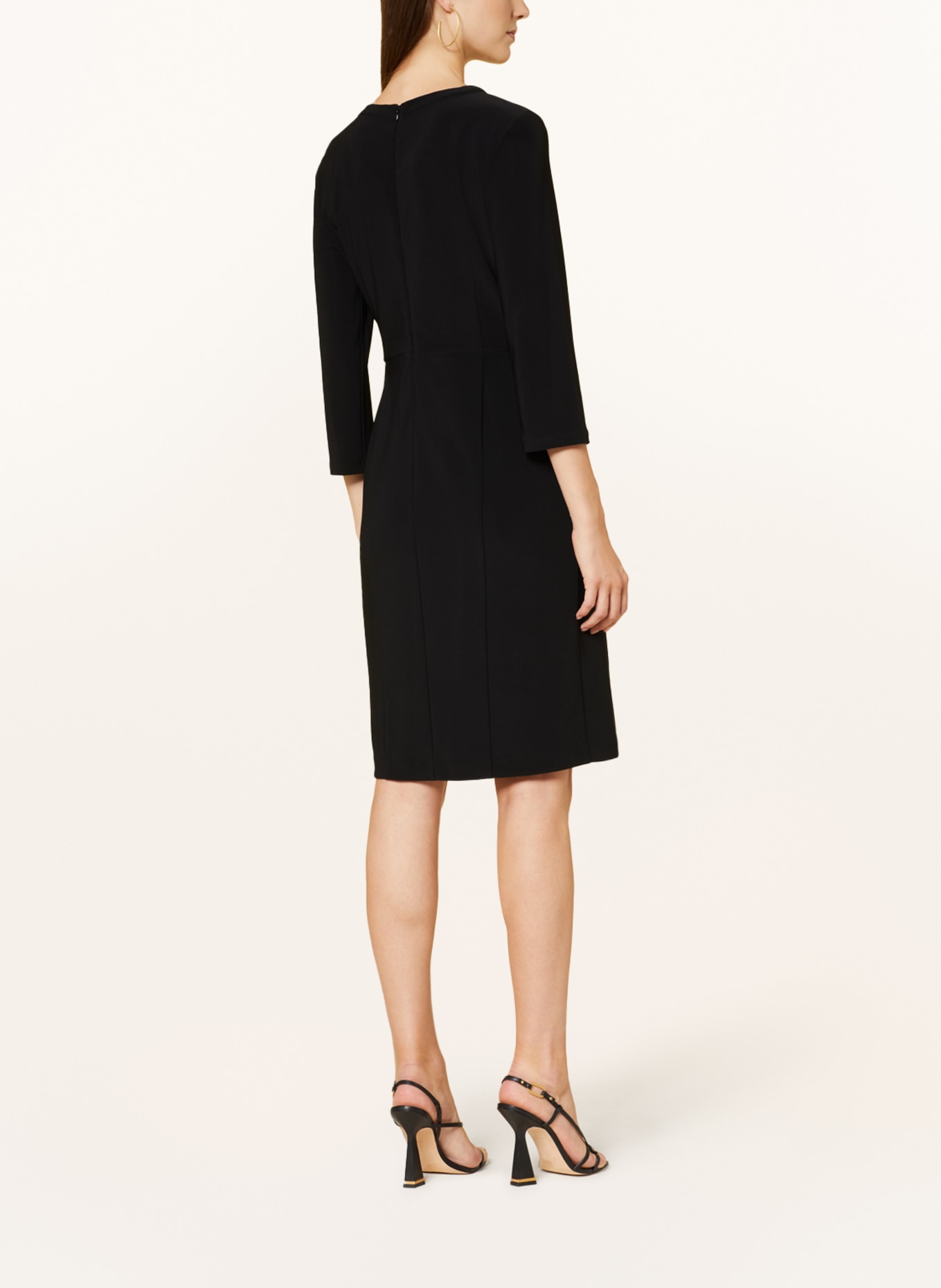 Joseph Ribkoff Sheath dress with cut-out and 3/4 sleeves, Color: BLACK (Image 3)