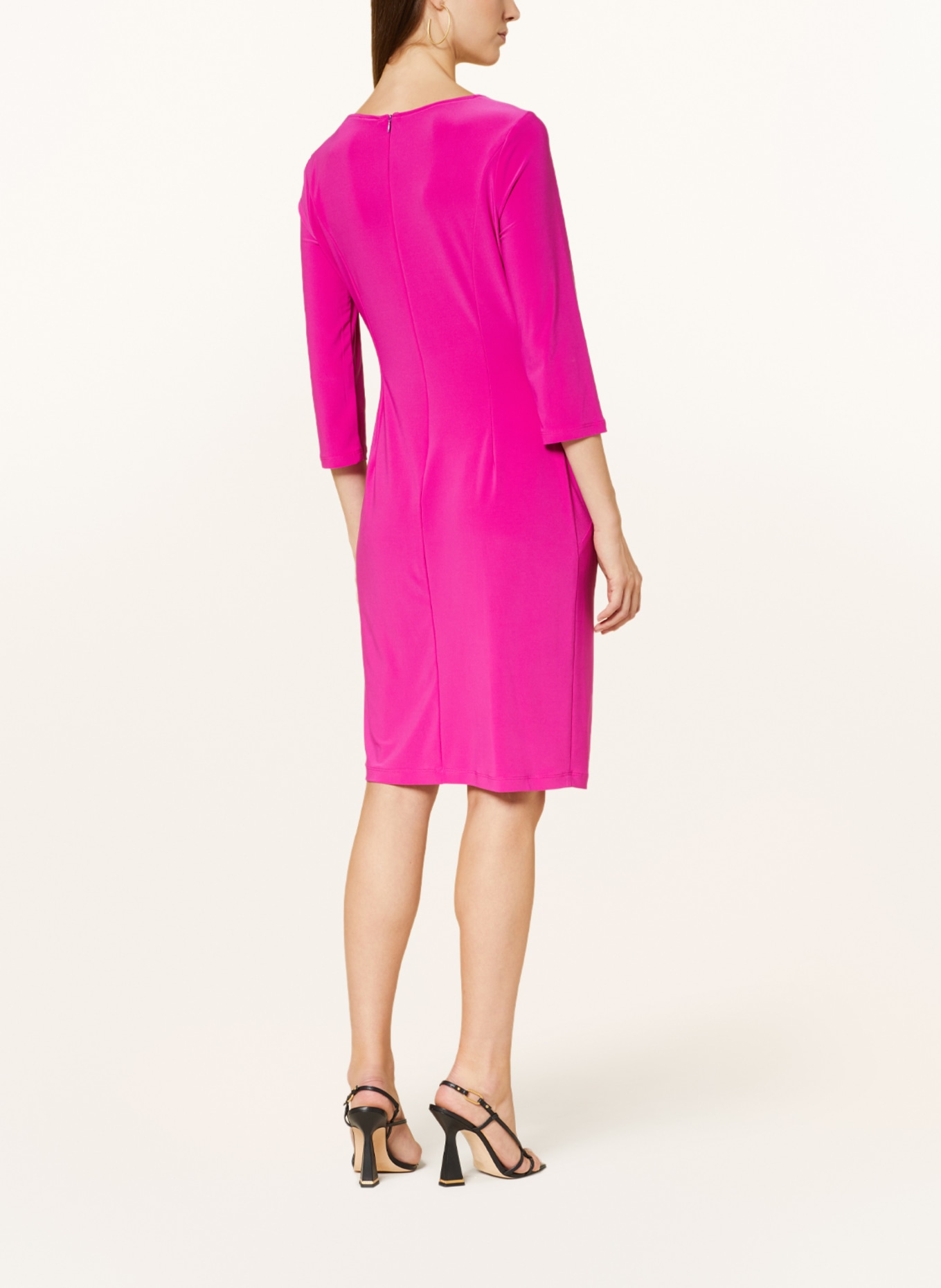 Joseph Ribkoff Sheath dress with 3/4 sleeves, Color: PINK (Image 3)