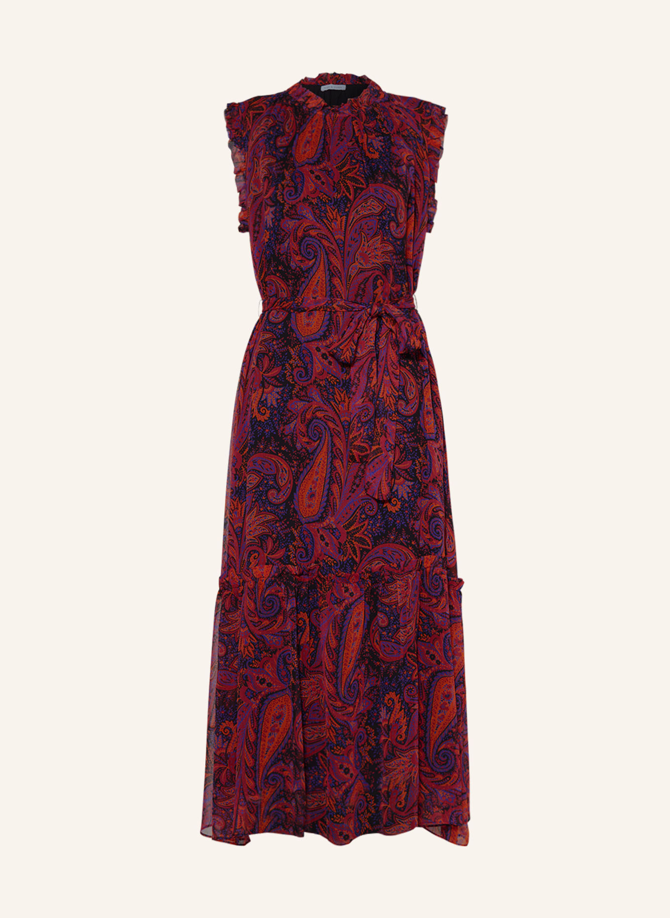 MRS & HUGS Dress with ruffles, Color: FUCHSIA/ DARK PURPLE/ ORANGE (Image 1)