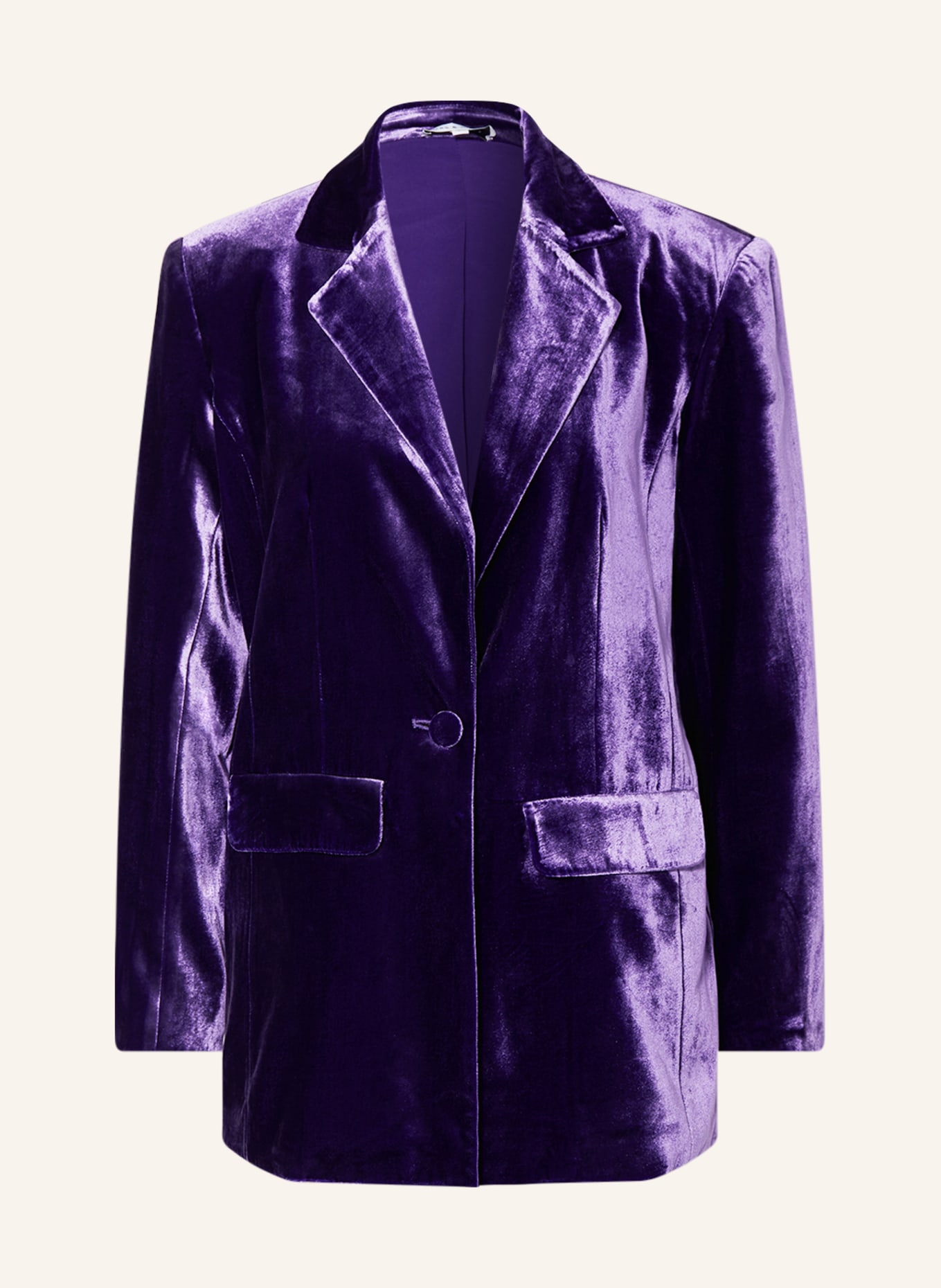 MRS & HUGS Velvet blazer, Color: DARK PURPLE (Image 1)