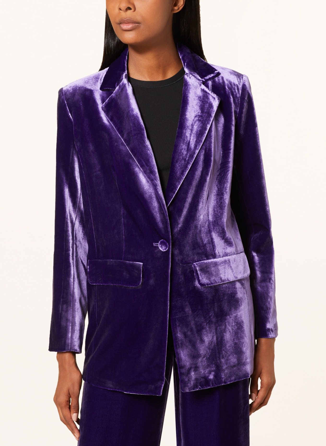 MRS & HUGS Velvet blazer, Color: DARK PURPLE (Image 4)