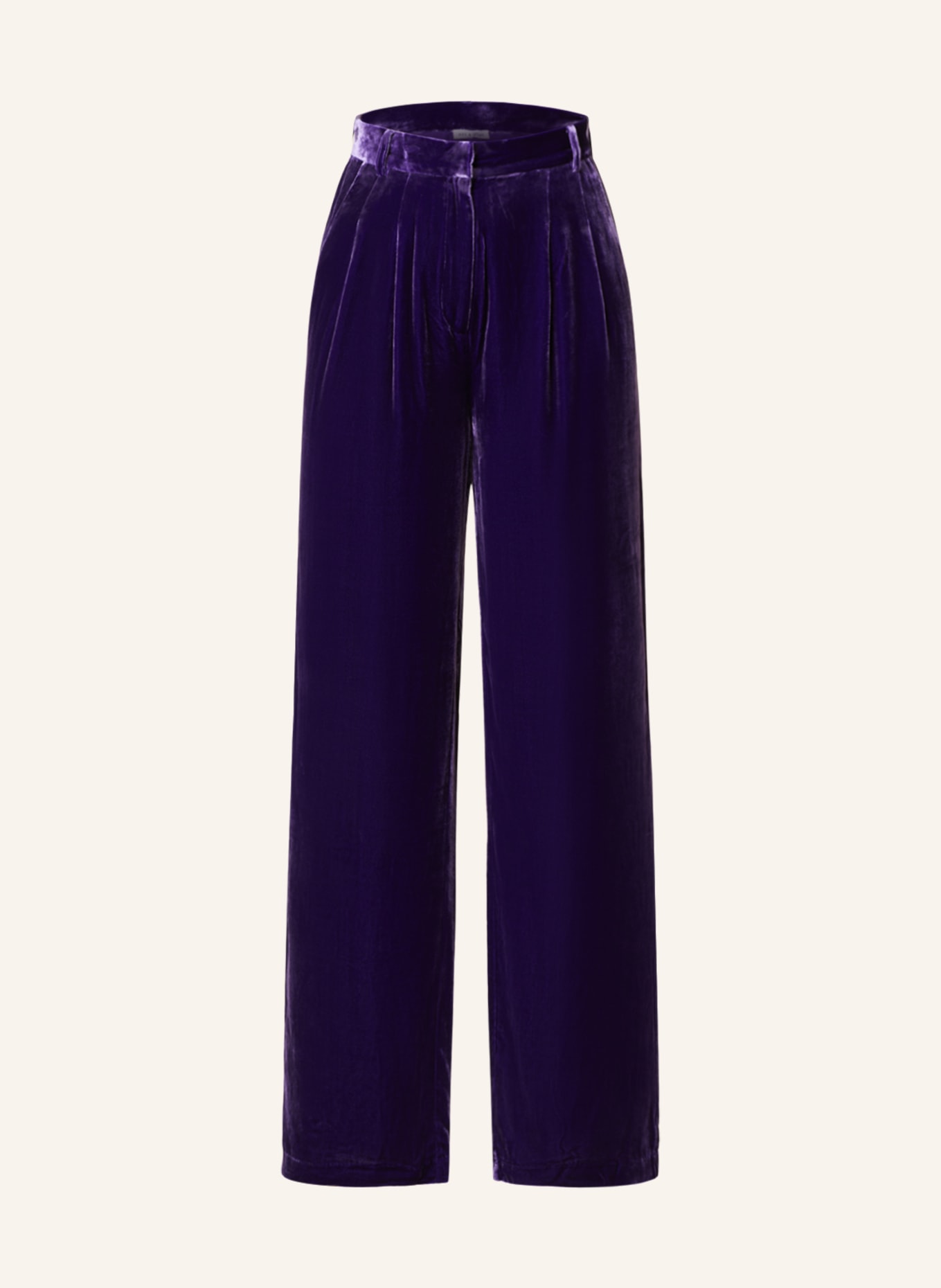 MRS & HUGS Sametové kalhoty, Barva: TMAVĚ FIALOVÁ (Obrázek 1)