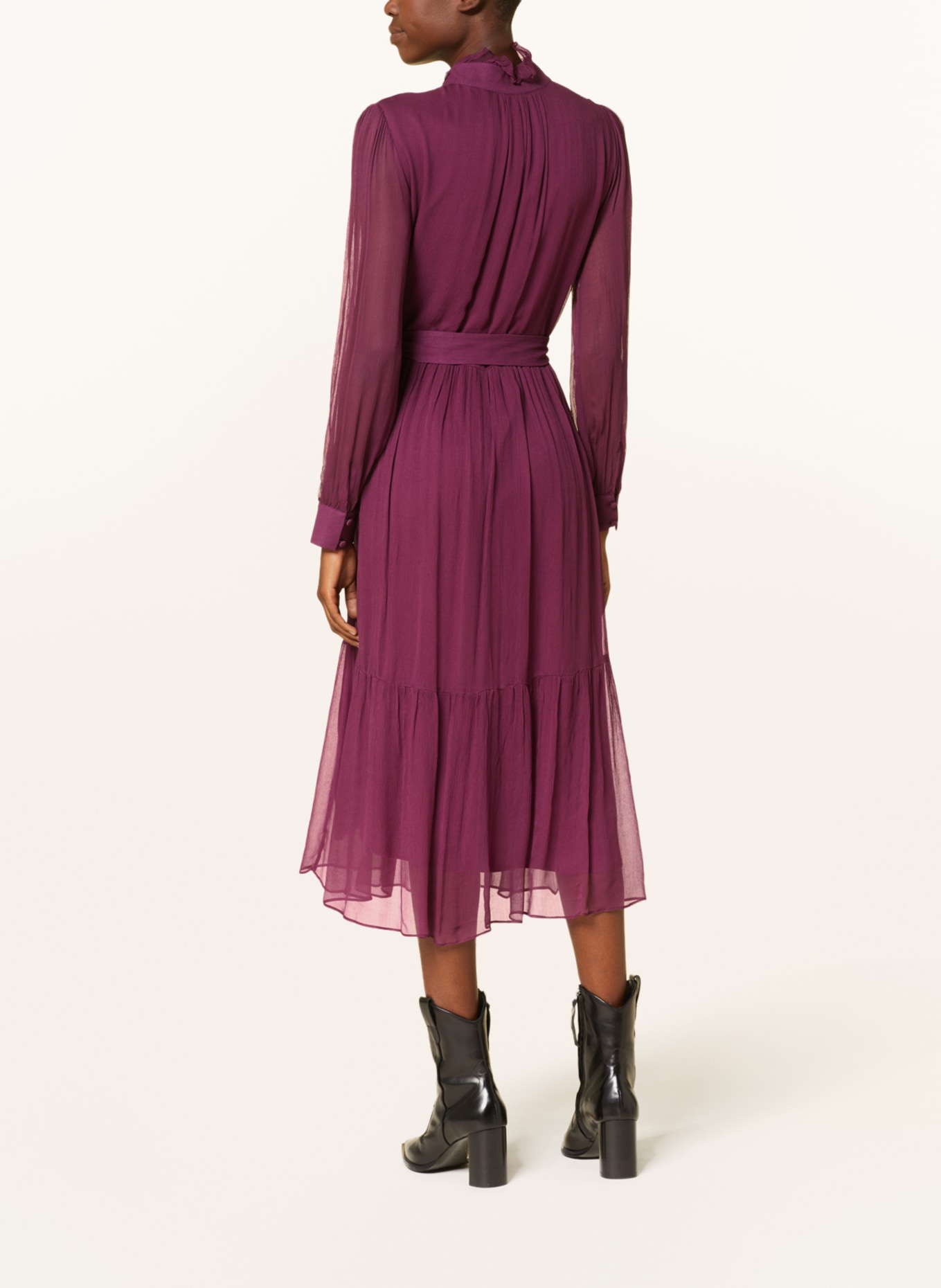 MRS & HUGS Dress: DARK RED