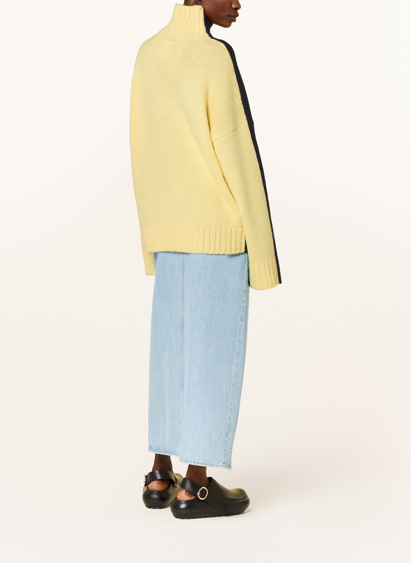 JW ANDERSON Sweater with alpaca, Color: BLACK/ YELLOW (Image 3)