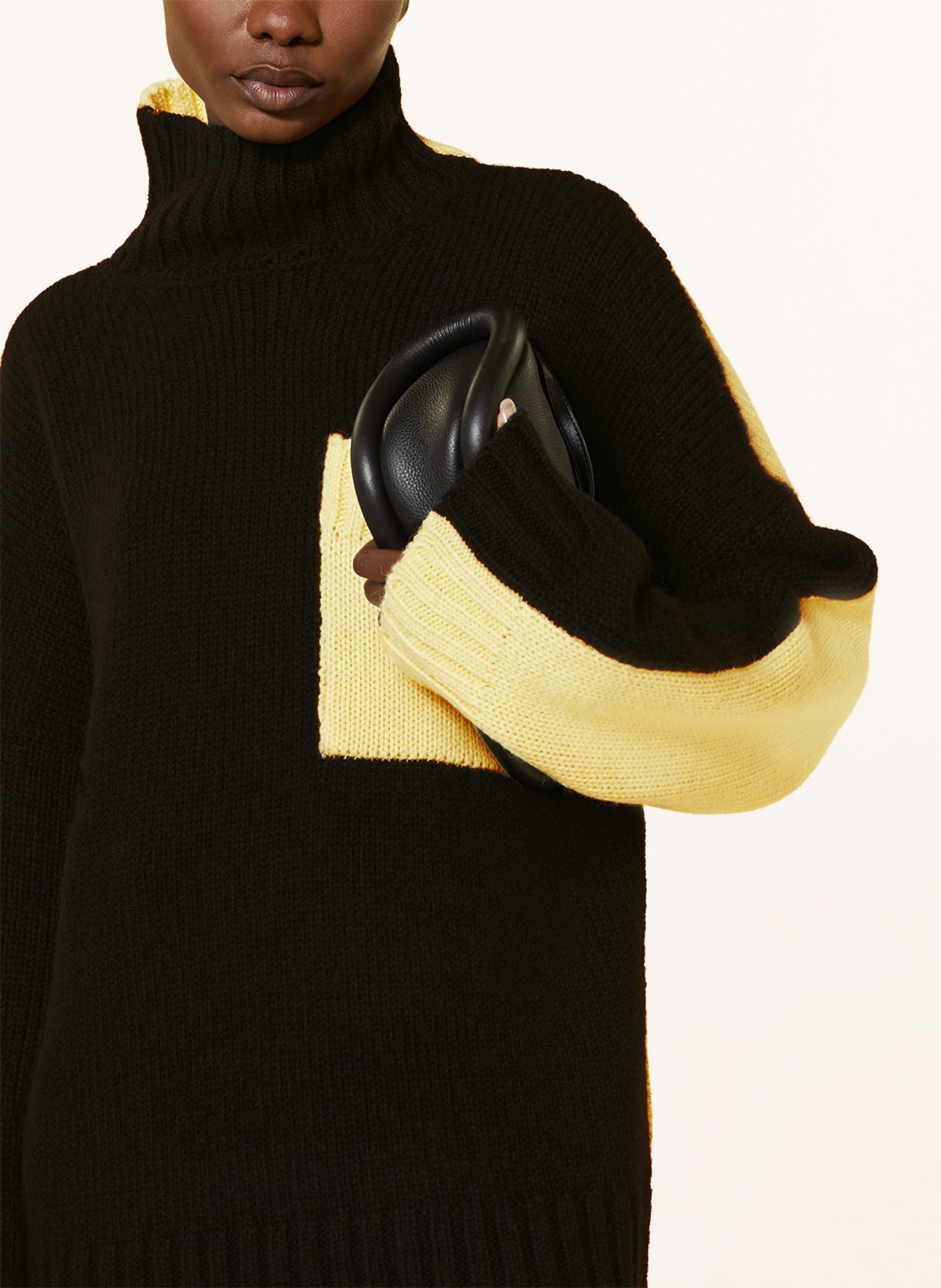 JW ANDERSON Sweater with alpaca, Color: BLACK/ YELLOW (Image 4)