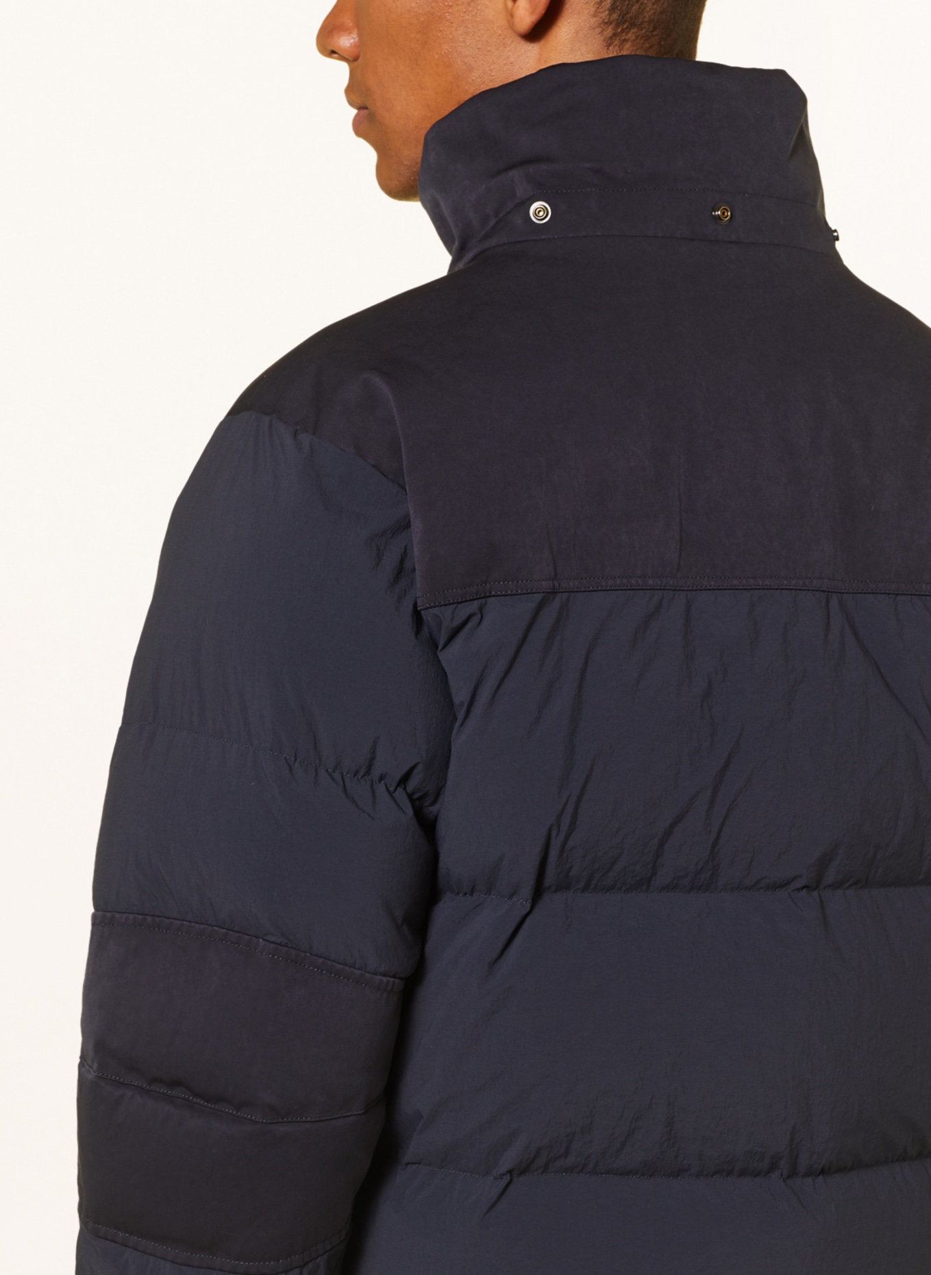 Ten c Down jacket with removable hood, Color: DARK BLUE (Image 6)