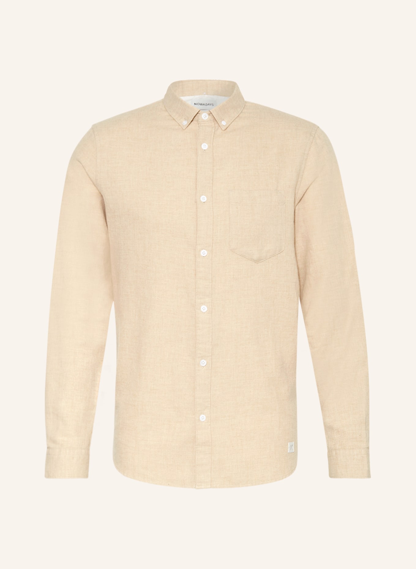 NOWADAYS Shirt slim fit, Color: BEIGE (Image 1)