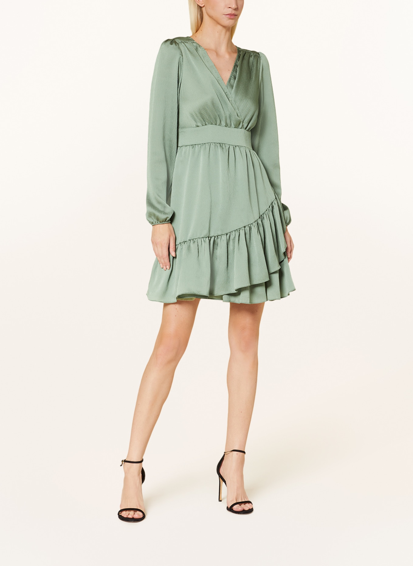 SWING Cocktail dress made of satin, Color: LIGHT GREEN (Image 2)