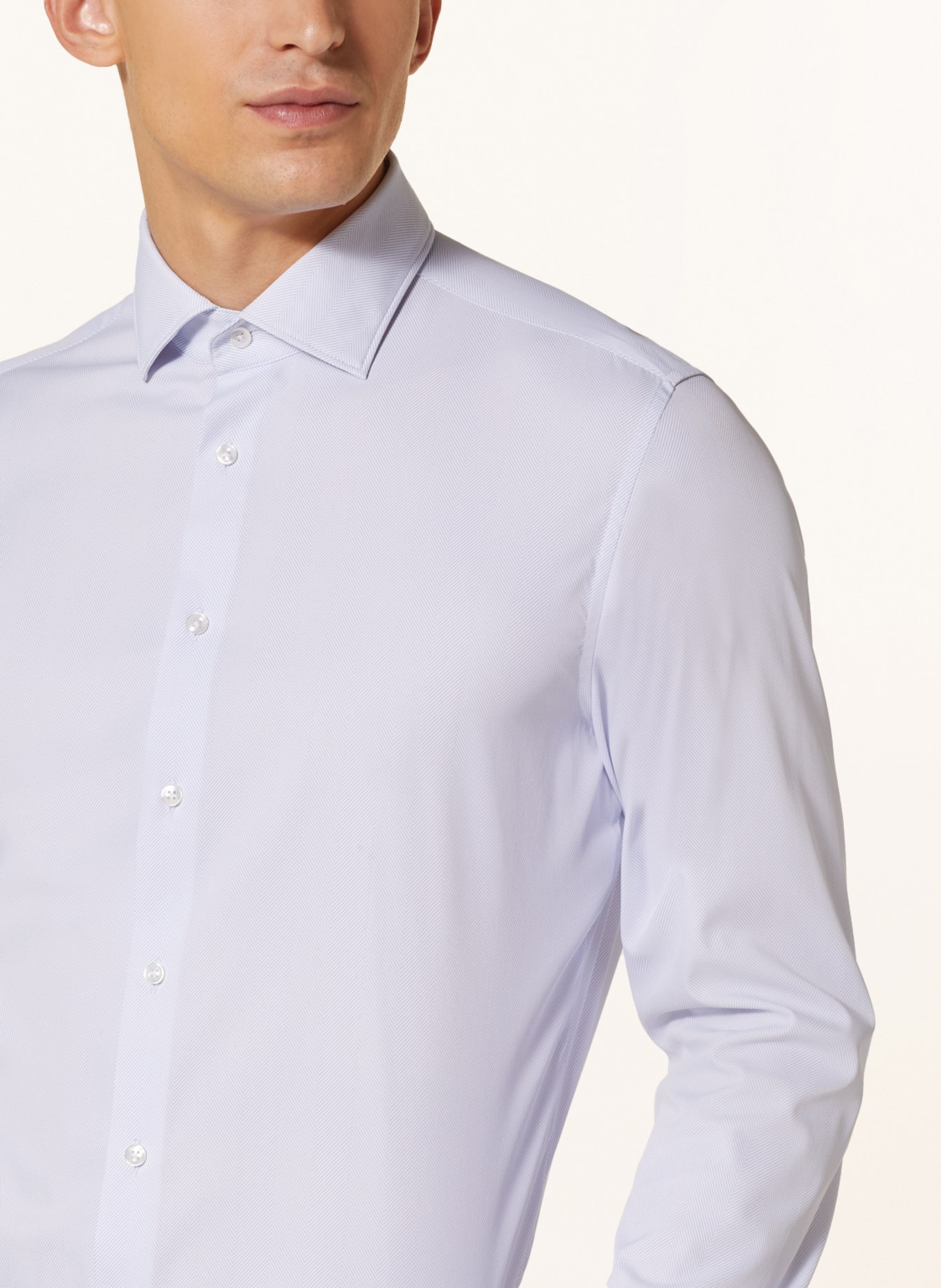 seidensticker Shirt slim fit, Color: WHITE/ LIGHT BLUE (Image 4)